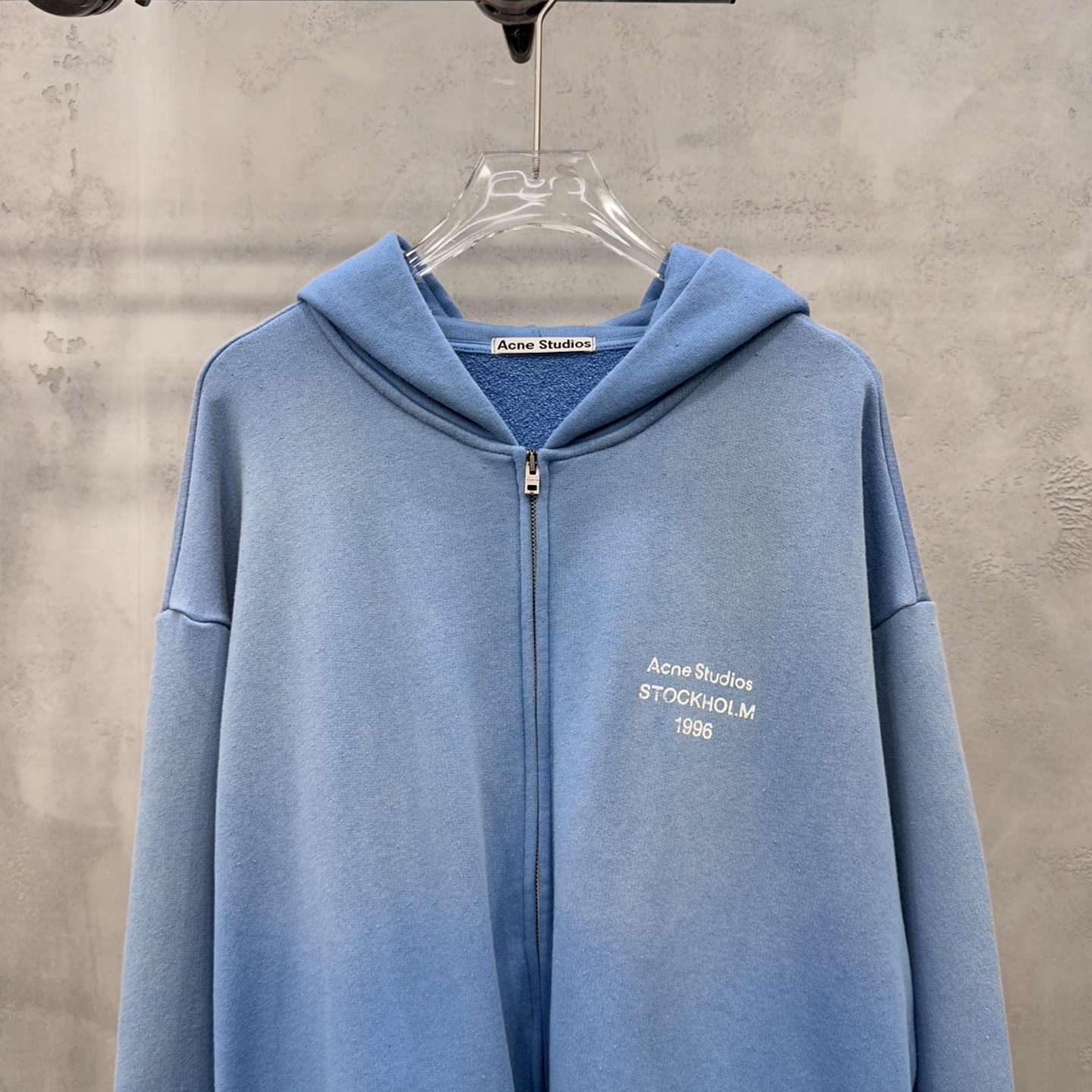 Acne ｜ 新款卫衣开衫，成衣洗水喷色加前后印花工艺，时尚休闲，尺码sml