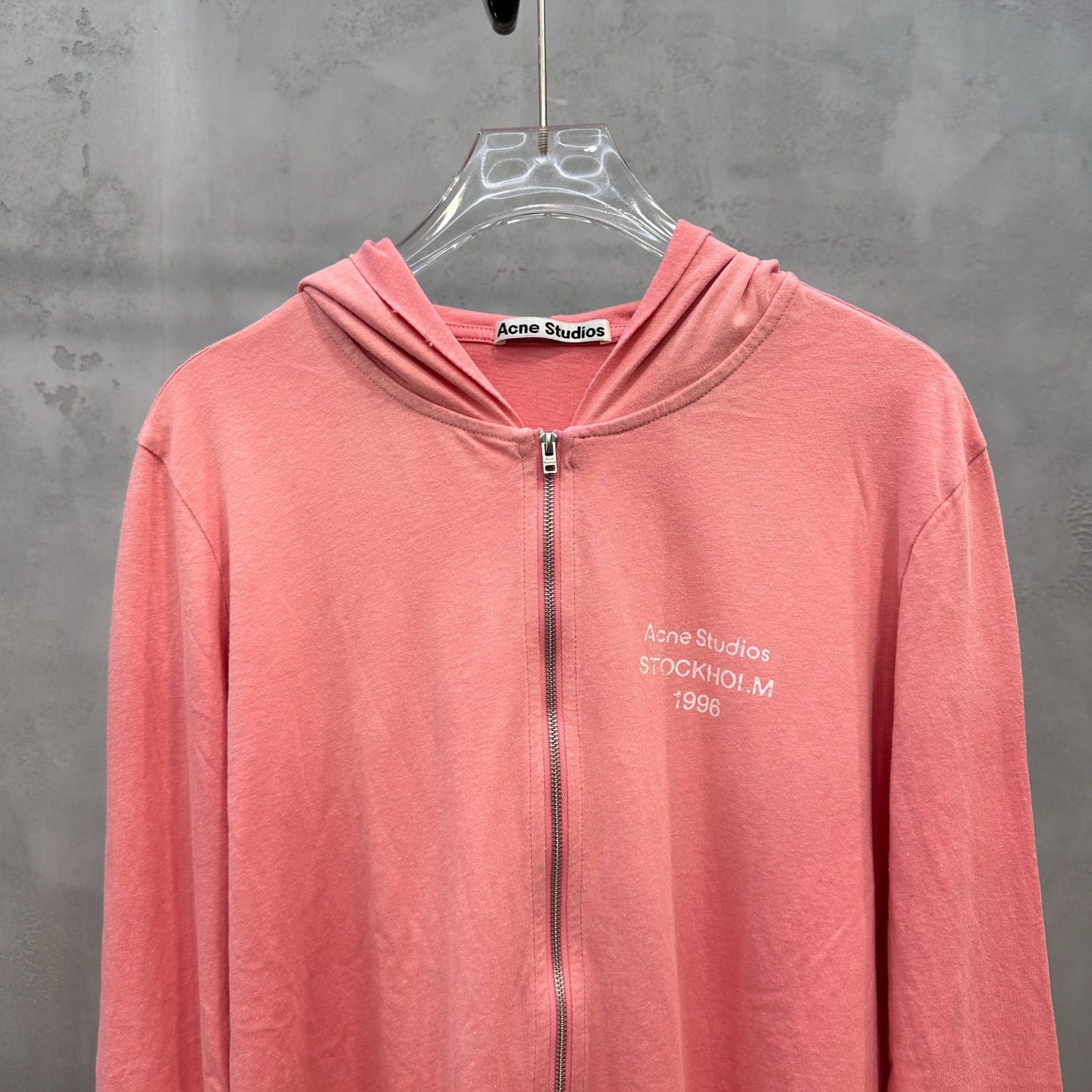 Acne ｜ 新款卫衣开衫，品牌经典印花加成衣洗水吊磨喷色工艺，进口亚麻棉面料，休闲时尚，尺码sml