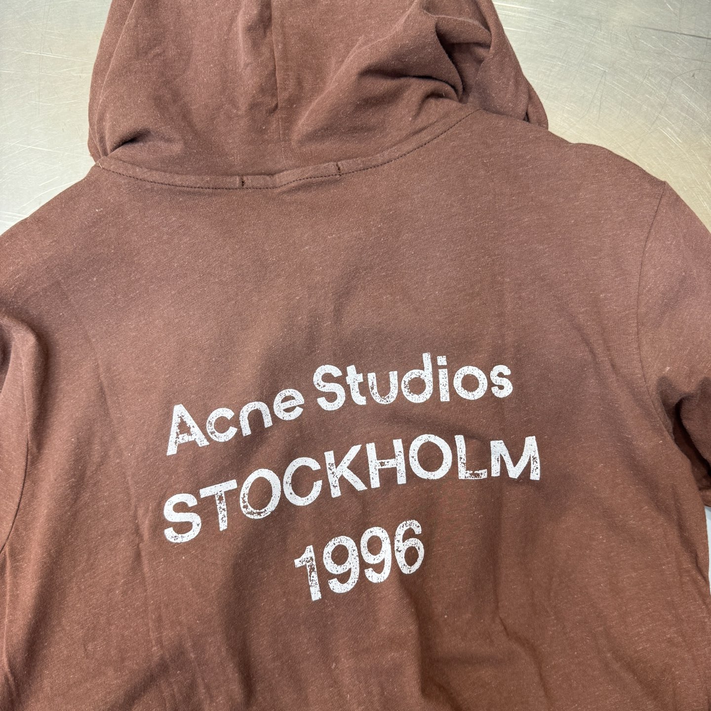 Acne ｜ 新款卫衣开衫，品牌经典印花加成衣洗水吊磨喷色工艺，进口亚麻棉面料，休闲时尚，尺码sml