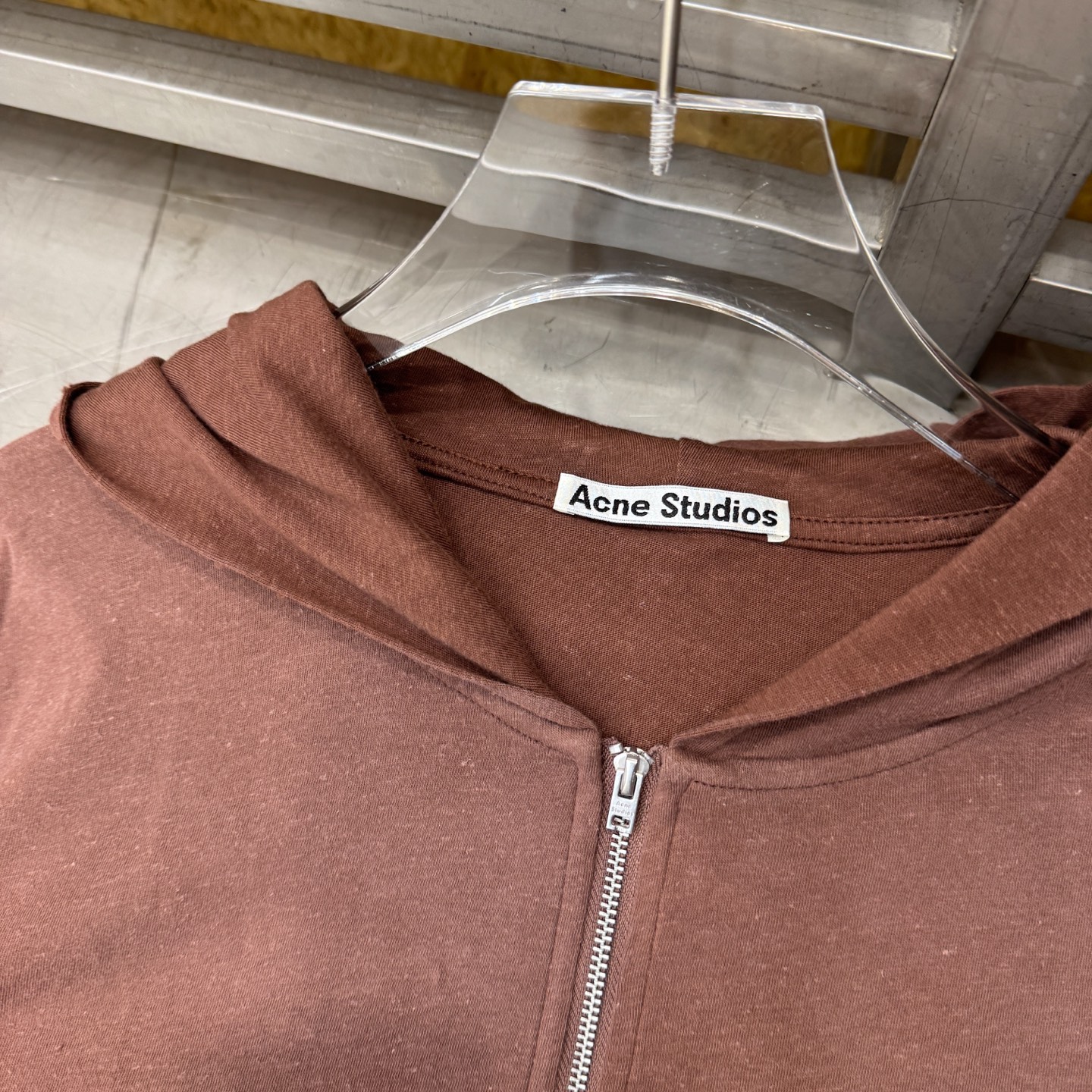 Acne ｜ 新款卫衣开衫，品牌经典印花加成衣洗水吊磨喷色工艺，进口亚麻棉面料，休闲时尚，尺码sml