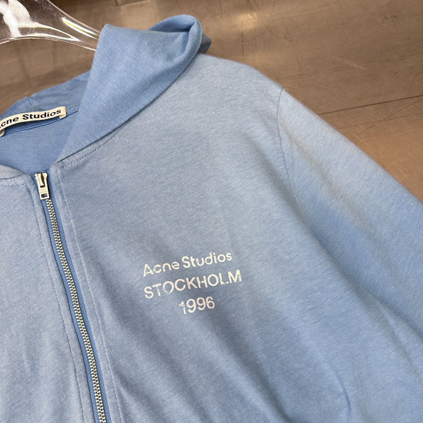 Acne ｜ 新款卫衣开衫，品牌经典印花加成衣洗水吊磨喷色工艺，进口亚麻棉面料，休闲时尚，尺码sml