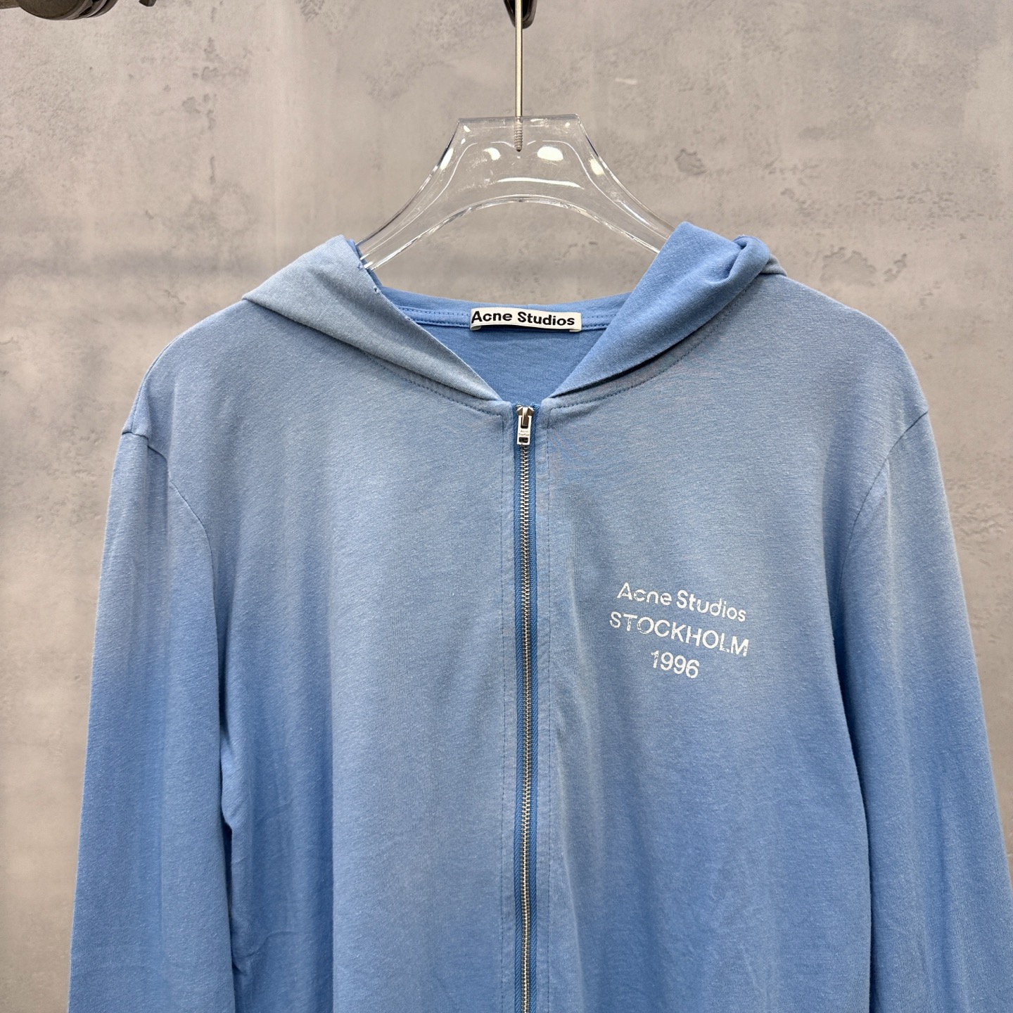 Acne ｜ 新款卫衣开衫，品牌经典印花加成衣洗水吊磨喷色工艺，进口亚麻棉面料，休闲时尚，尺码sml