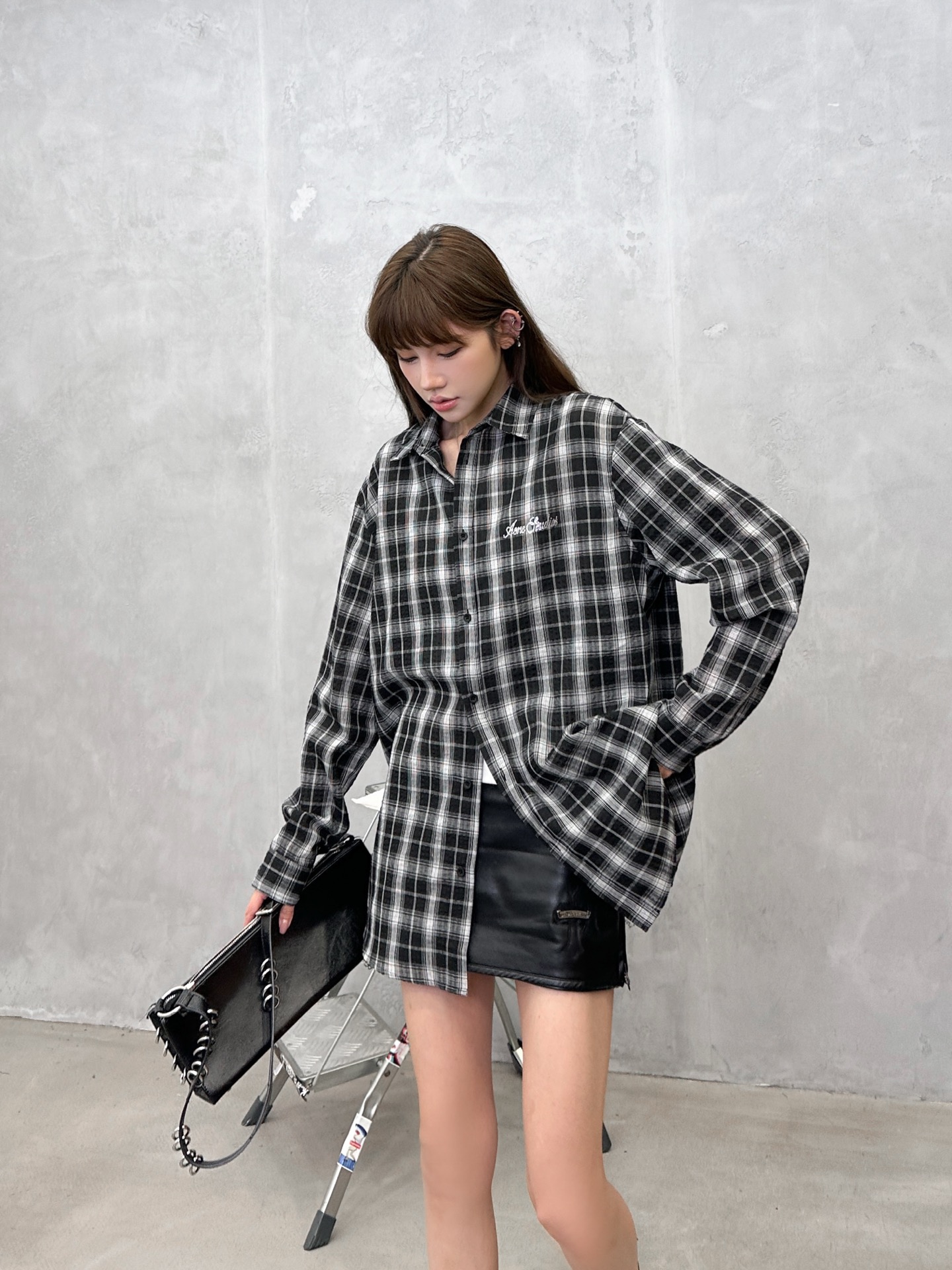 Acne ｜ 新款休闲衬衣，品牌经典烫钻标，定织色织格纹衬衣面料，时尚百搭，尺码sml
