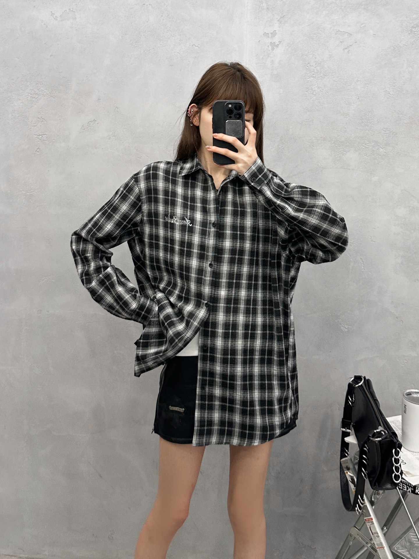 Acne ｜ 新款休闲衬衣，品牌经典烫钻标，定织色织格纹衬衣面料，时尚百搭，尺码sml