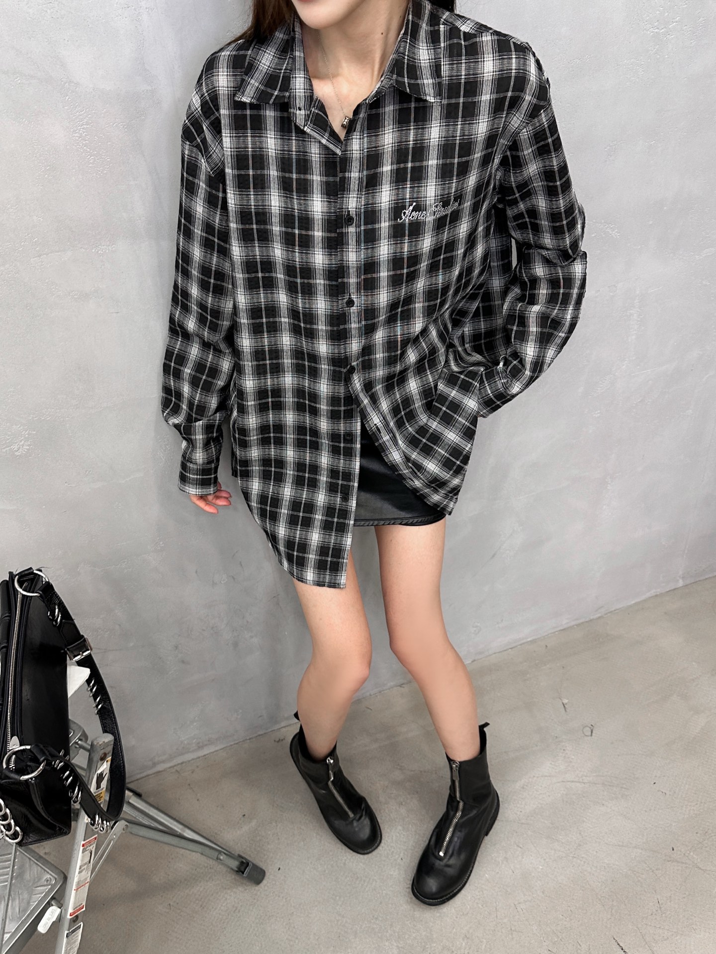 Acne ｜ 新款休闲衬衣，品牌经典烫钻标，定织色织格纹衬衣面料，时尚百搭，尺码sml