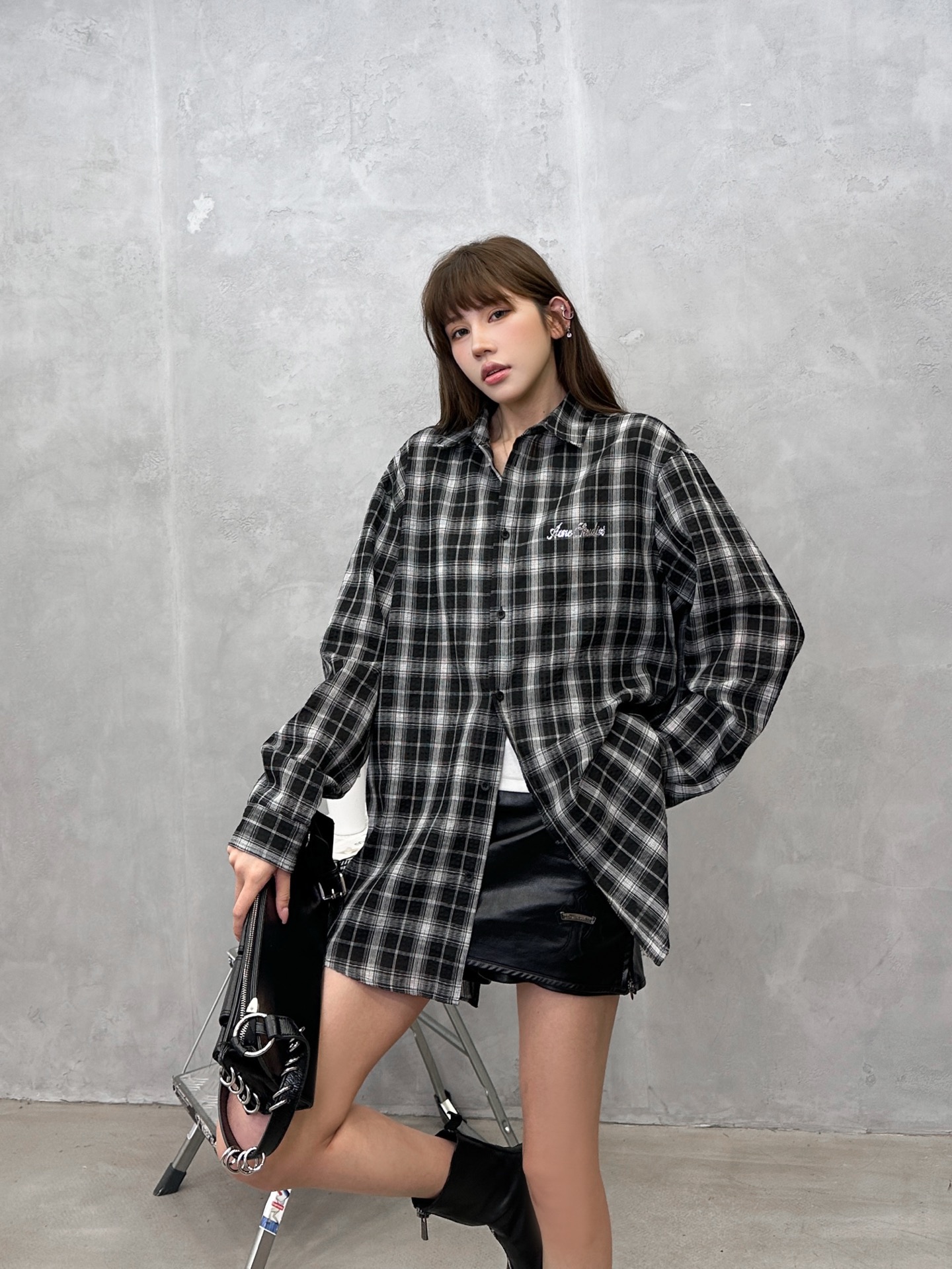 Acne ｜ 新款休闲衬衣，品牌经典烫钻标，定织色织格纹衬衣面料，时尚百搭，尺码sml
