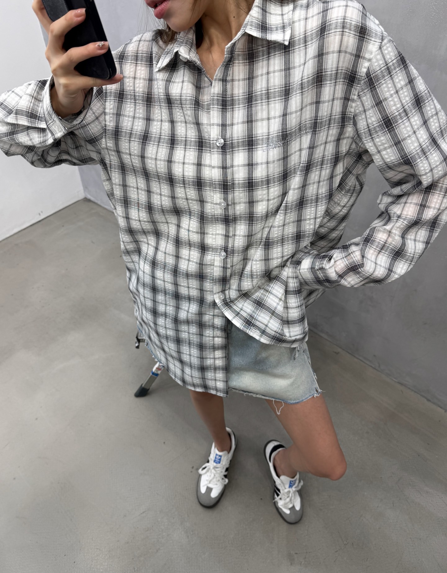 Acne ｜ 新款休闲衬衣，品牌经典烫钻标，定织色织格纹衬衣面料，时尚百搭，尺码sml