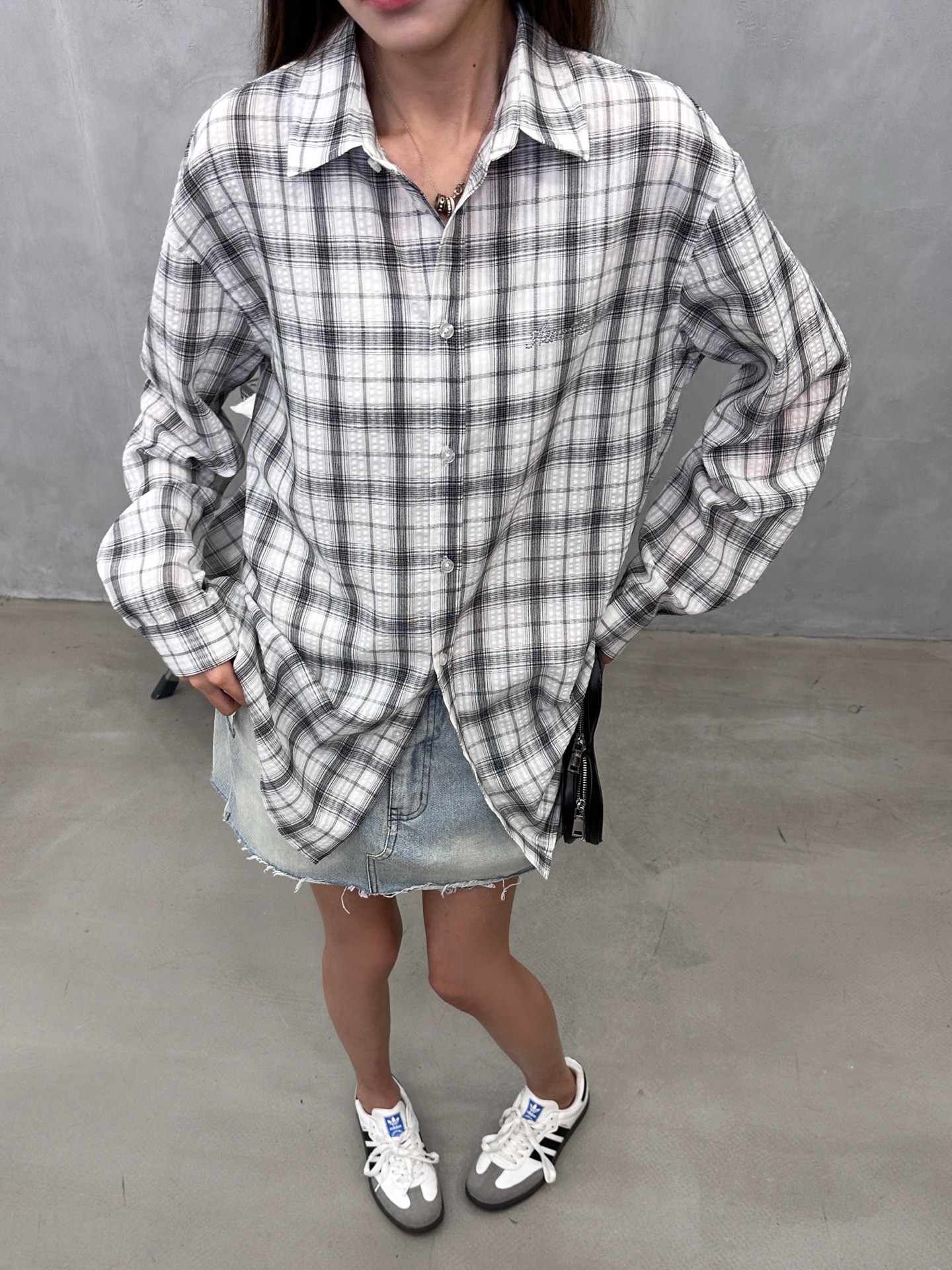 Acne ｜ 新款休闲衬衣，品牌经典烫钻标，定织色织格纹衬衣面料，时尚百搭，尺码sml