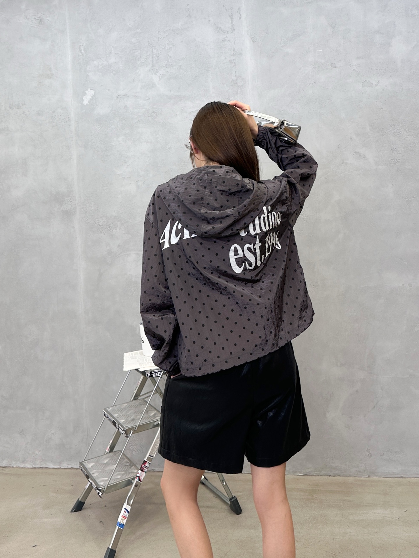 Acne ｜ 新款风衣外套，品牌经典印花工艺，定织波点尼龙面料，休闲时尚，尺码sml