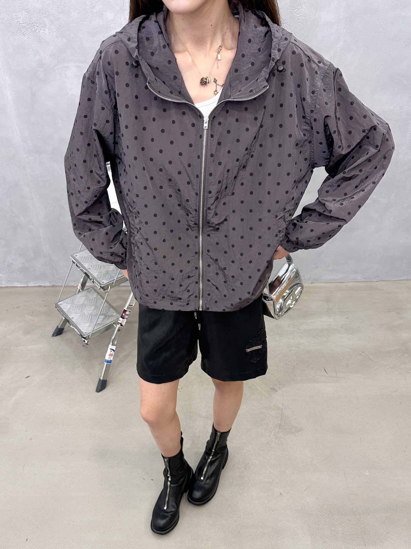 Acne ｜ 新款风衣外套，品牌经典印花工艺，定织波点尼龙面料，休闲时尚，尺码sml