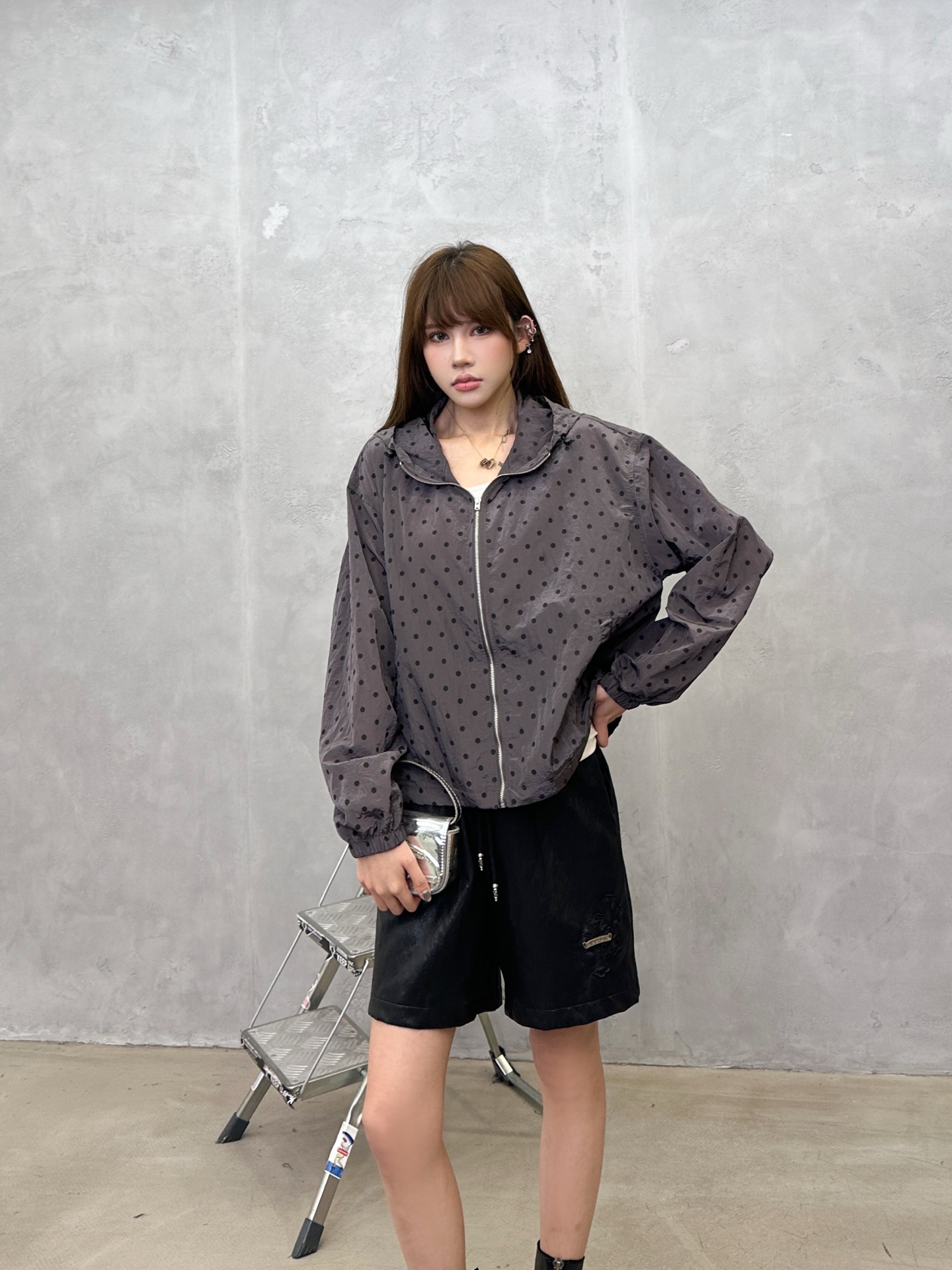 Acne ｜ 新款风衣外套，品牌经典印花工艺，定织波点尼龙面料，休闲时尚，尺码sml