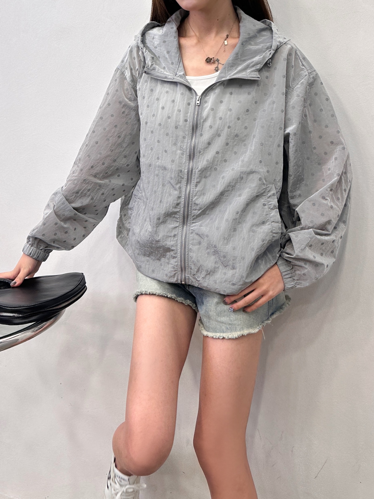 Acne ｜ 新款风衣外套，品牌经典印花工艺，定织波点尼龙面料，休闲时尚，尺码sml