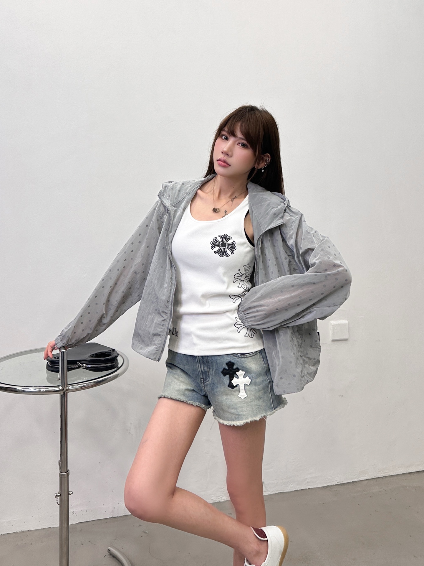 Acne ｜ 新款风衣外套，品牌经典印花工艺，定织波点尼龙面料，休闲时尚，尺码sml