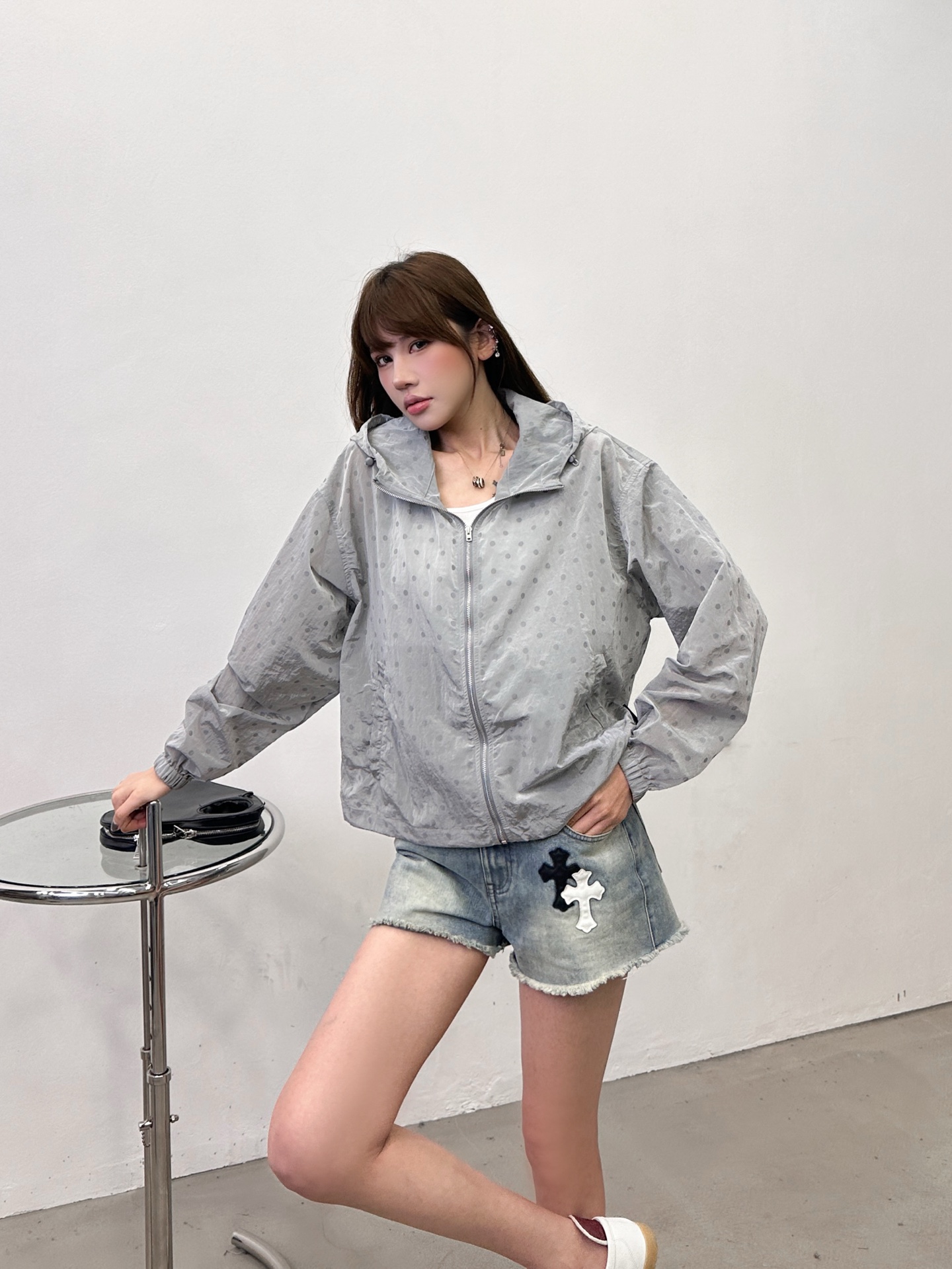 Acne ｜ 新款风衣外套，品牌经典印花工艺，定织波点尼龙面料，休闲时尚，尺码sml