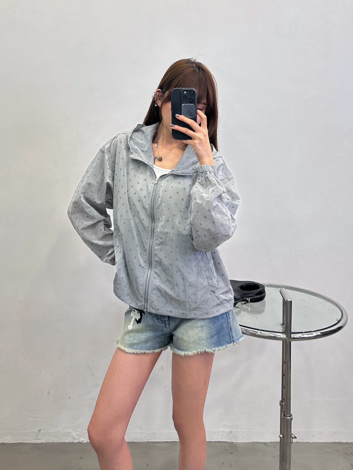 Acne ｜ 新款风衣外套，品牌经典印花工艺，定织波点尼龙面料，休闲时尚，尺码sml