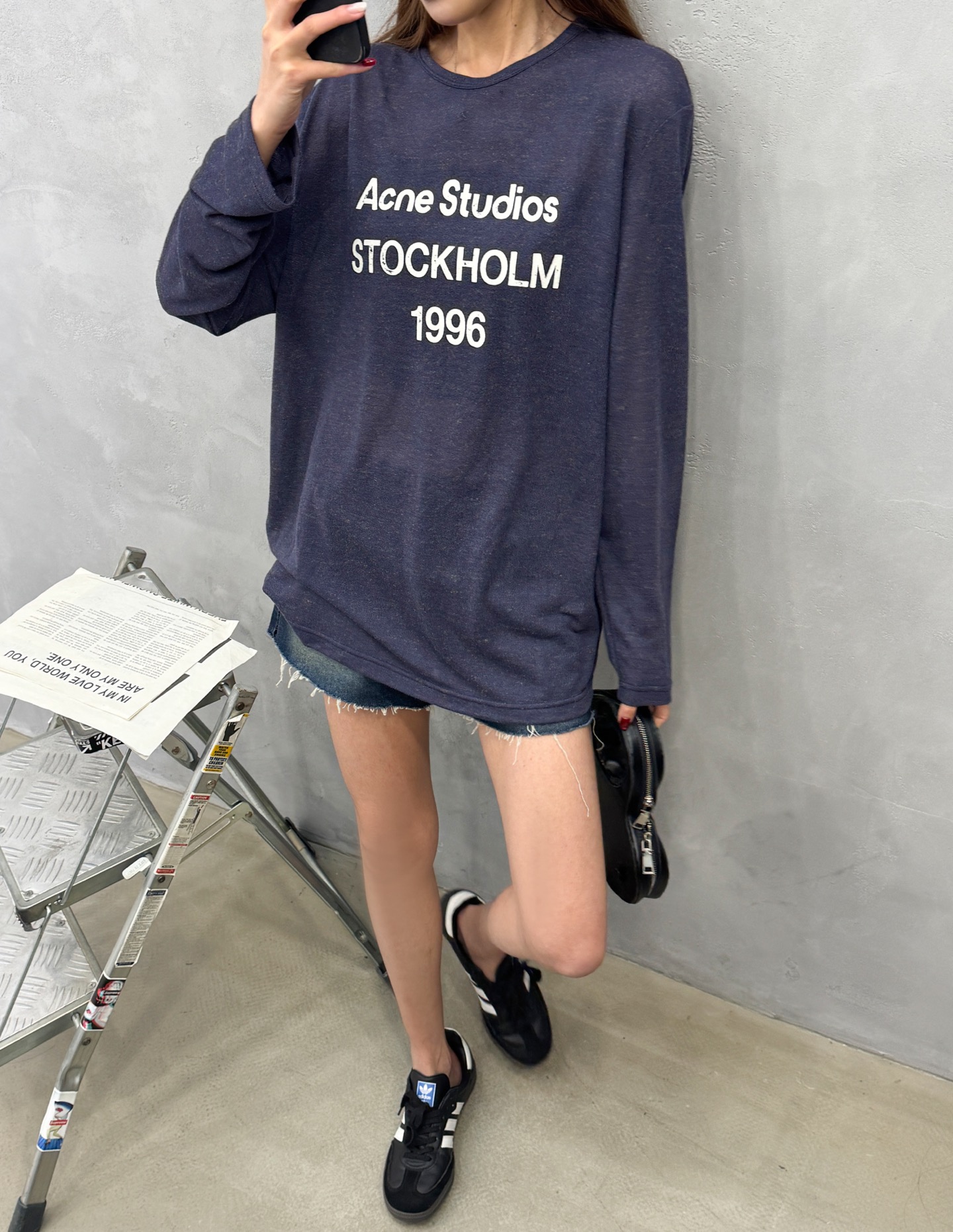 Acne ｜ 新款长袖t，品牌经典字母印花工艺，成衣洗水加软，特殊超细再生纤维面料，时尚休闲，尺码sml
