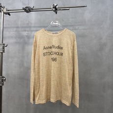 Acne | 新款长袖t,品牌经典字母印花工艺,成衣洗水加软,特殊超细再生纤维面料,时尚休闲,尺码sml Acne | 新款长袖t,品牌经典字母印花工艺,成衣洗水加软,特殊超细再生纤维面料,时尚休闲,尺码sml