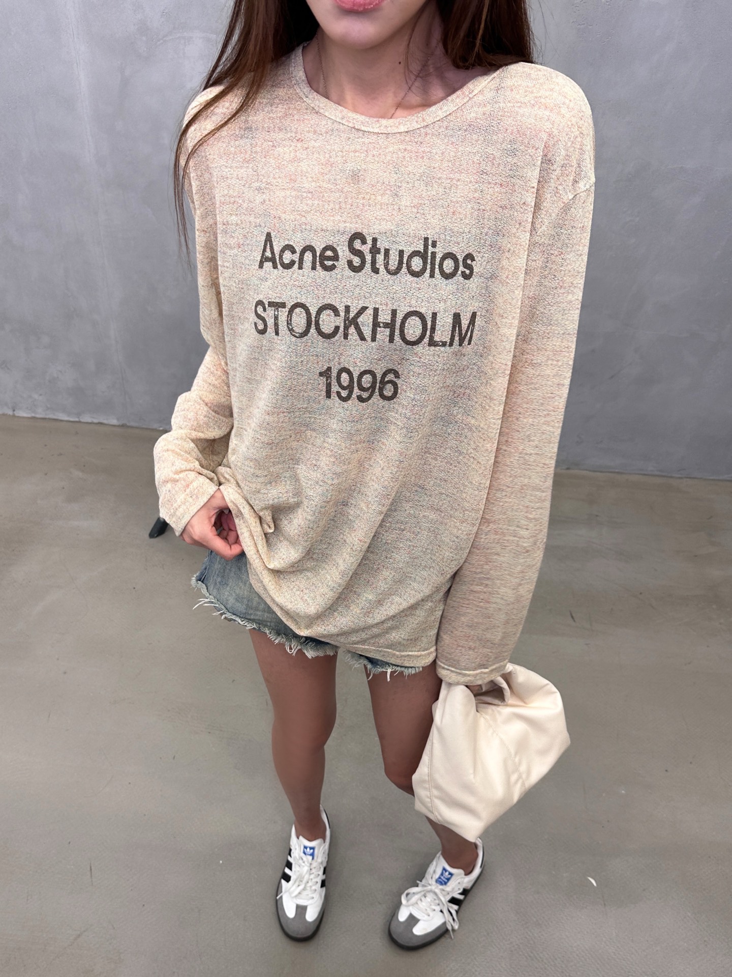 Acne ｜ 新款长袖t，品牌经典字母印花工艺，成衣洗水加软，特殊超细再生纤维面料，时尚休闲，尺码sml