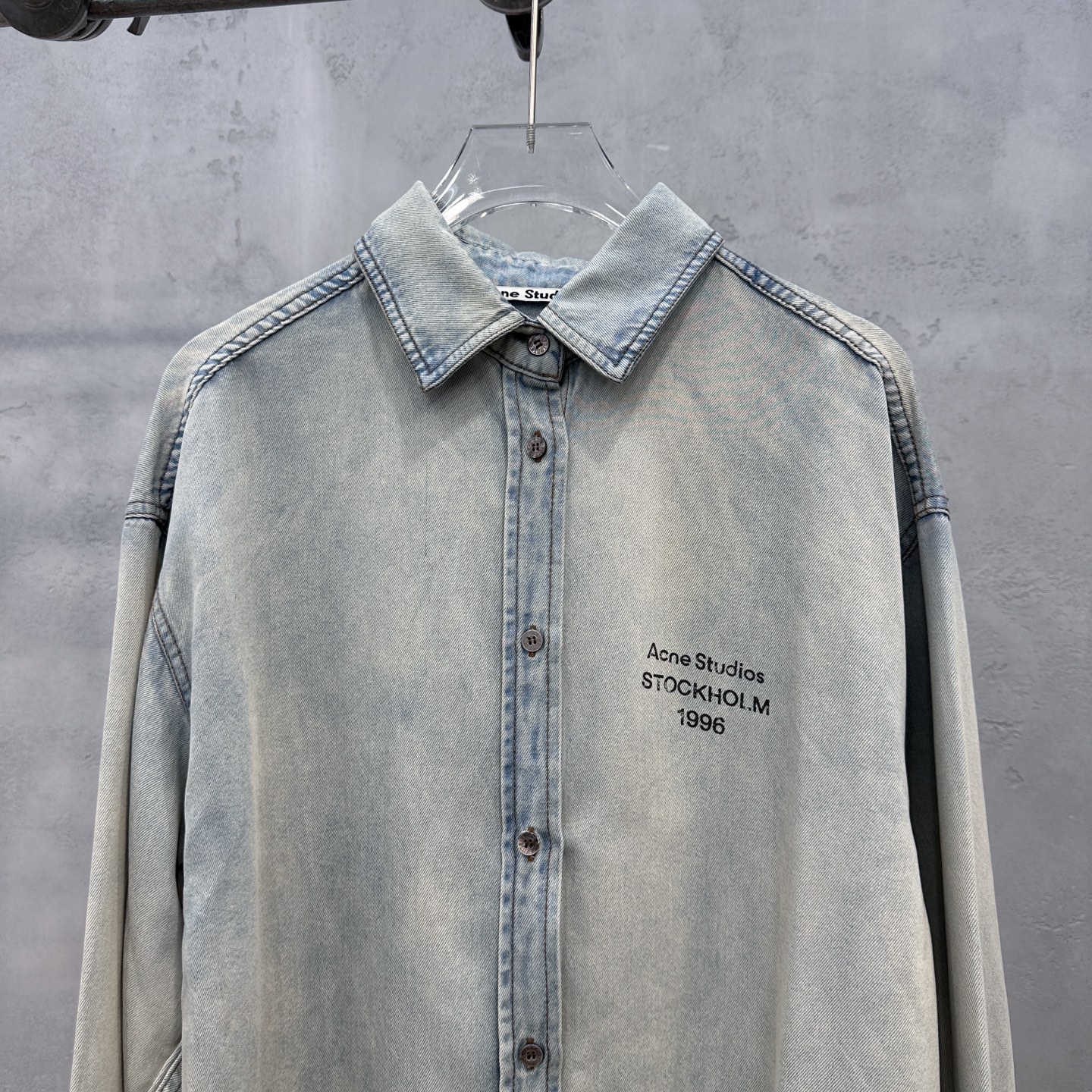 Acne ｜ 新款牛仔衬衣，成衣洗水印花工艺，100%天丝牛仔面料，时尚休闲，尺码sml