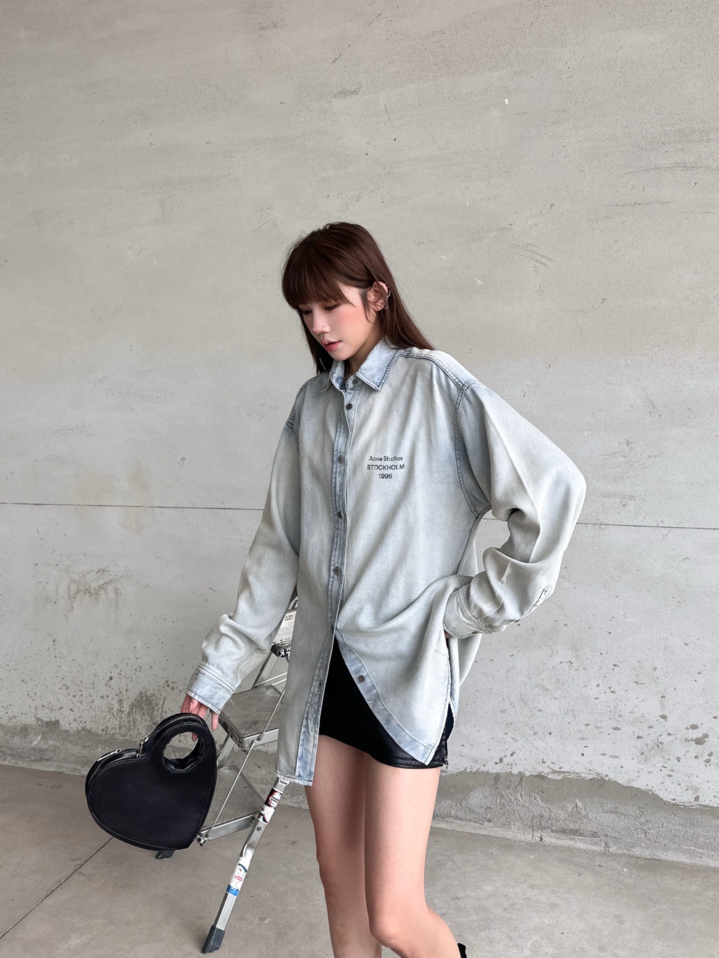 Acne ｜ 新款牛仔衬衣，成衣洗水印花工艺，100%天丝牛仔面料，时尚休闲，尺码sml