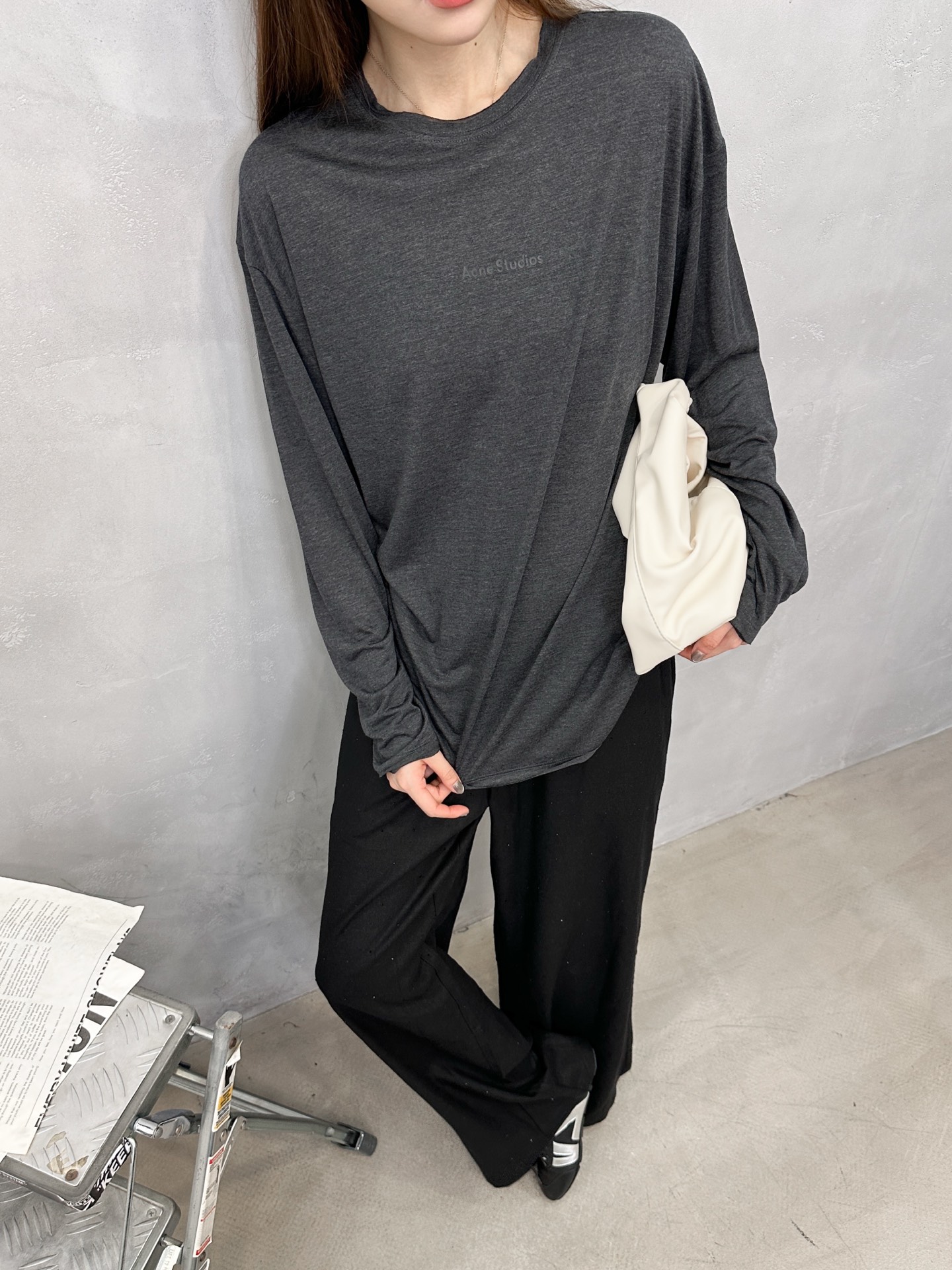 Acne ｜ 新款长袖打底，品牌经典厚版印花标，日本进口天丝羊毛面料，高级时尚，尺码sml