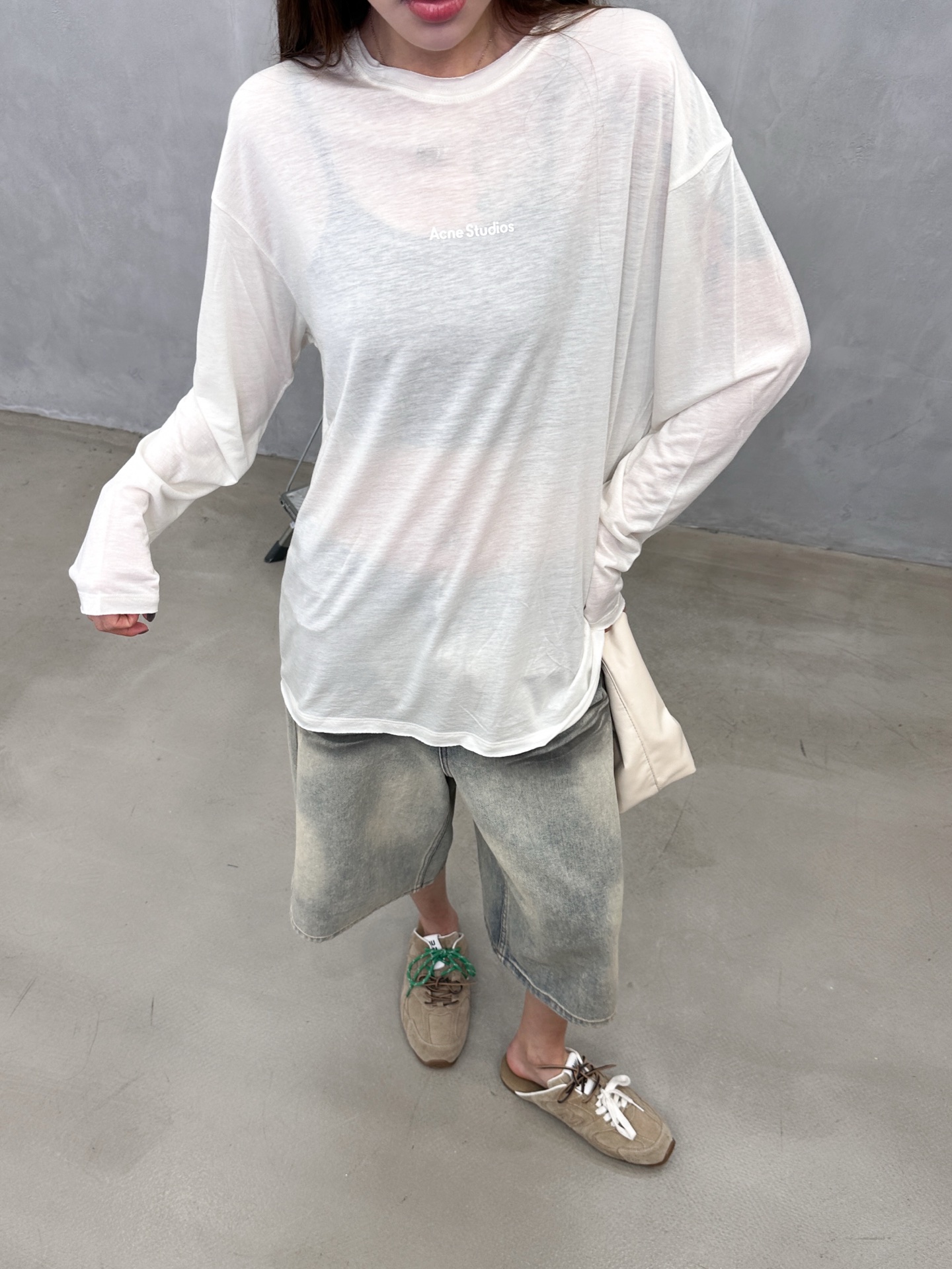 Acne ｜ 新款长袖打底，品牌经典厚版印花标，日本进口天丝羊毛面料，高级时尚，尺码sml