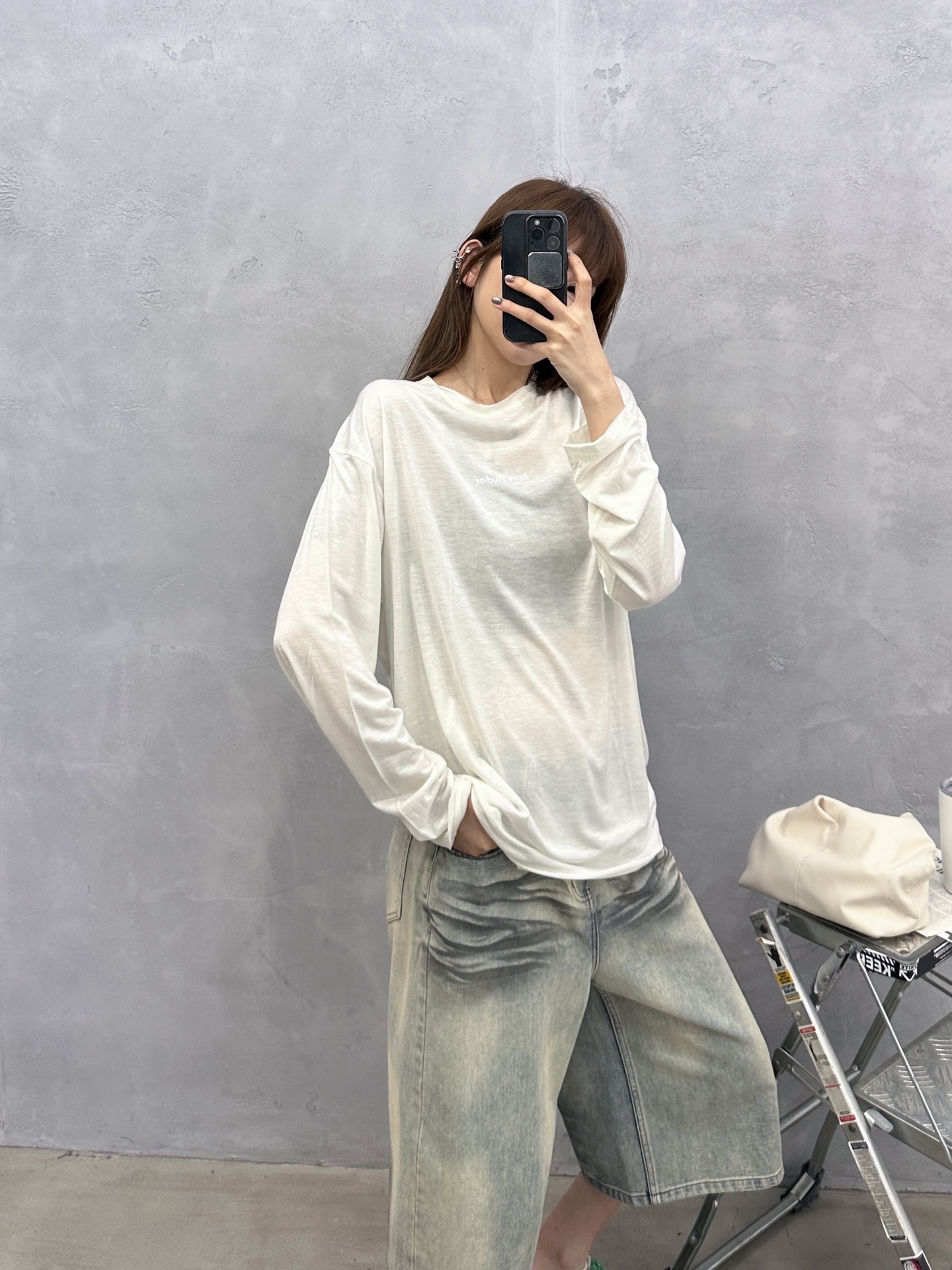 Acne ｜ 新款长袖打底，品牌经典厚版印花标，日本进口天丝羊毛面料，高级时尚，尺码sml
