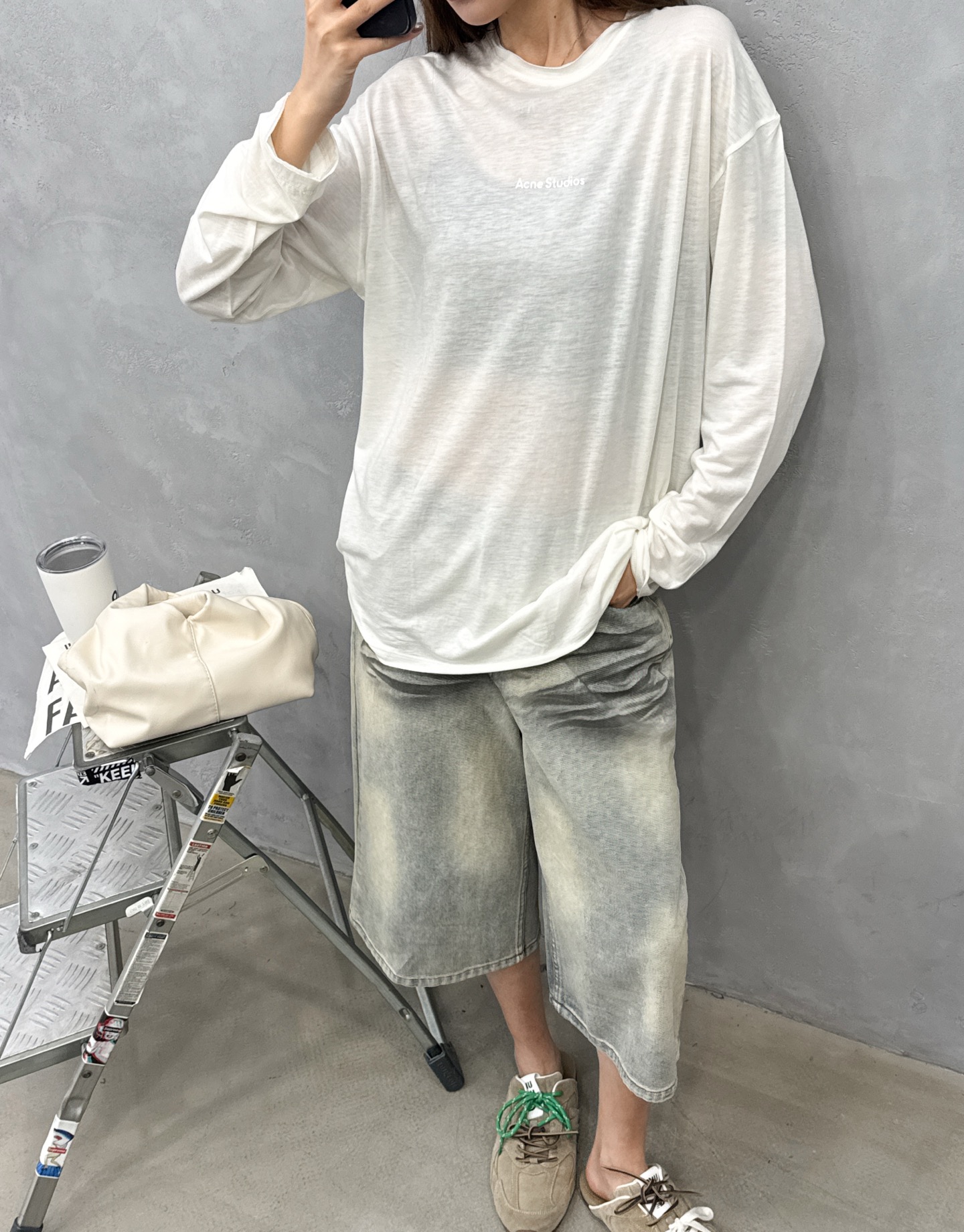 Acne ｜ 新款长袖打底，品牌经典厚版印花标，日本进口天丝羊毛面料，高级时尚，尺码sml