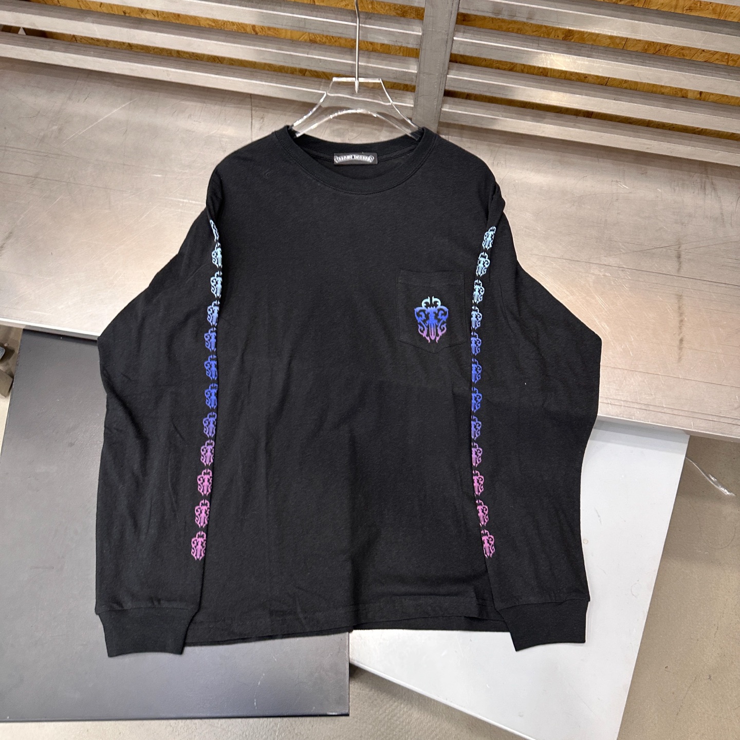 克罗心 ｜ 新款长袖t，成衣洗水加5处数码直喷印花工艺，休闲时尚，尺码sml
