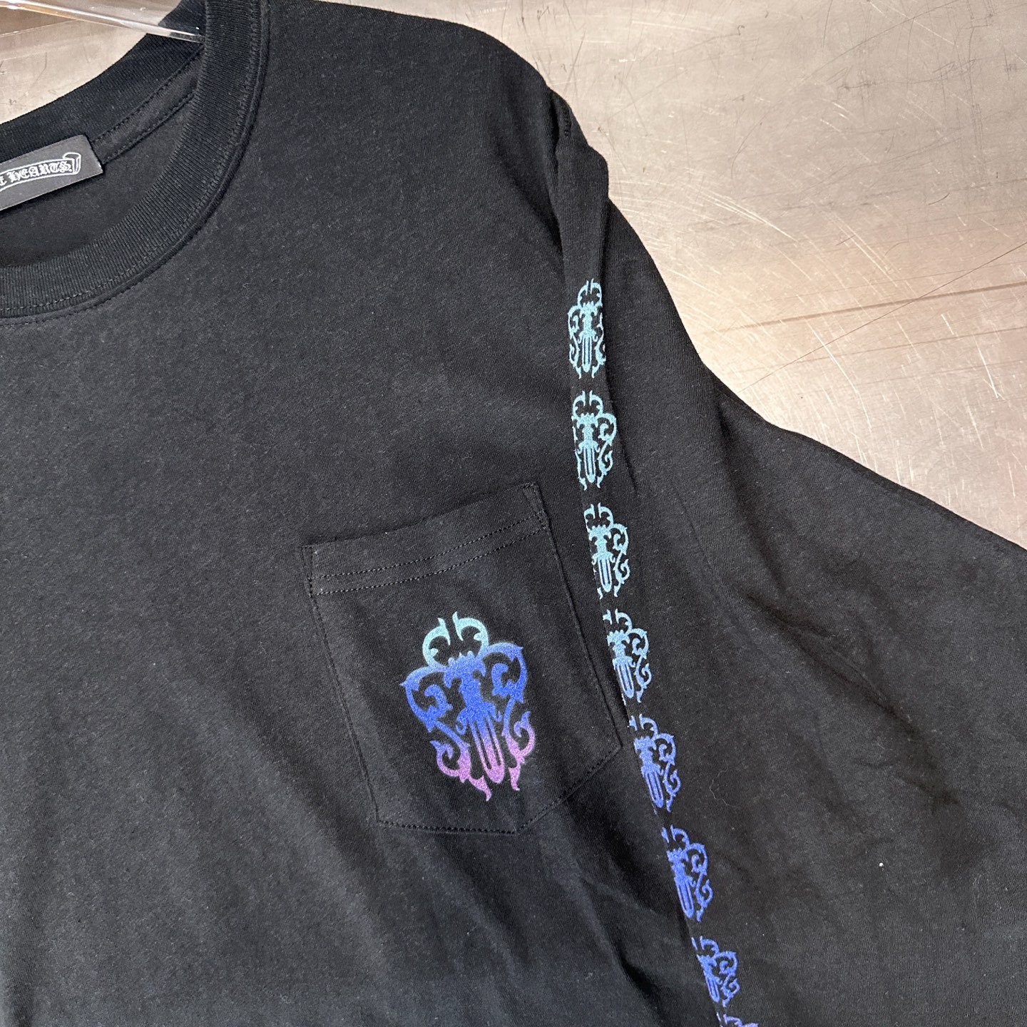 克罗心 ｜ 新款长袖t，成衣洗水加5处数码直喷印花工艺，休闲时尚，尺码sml