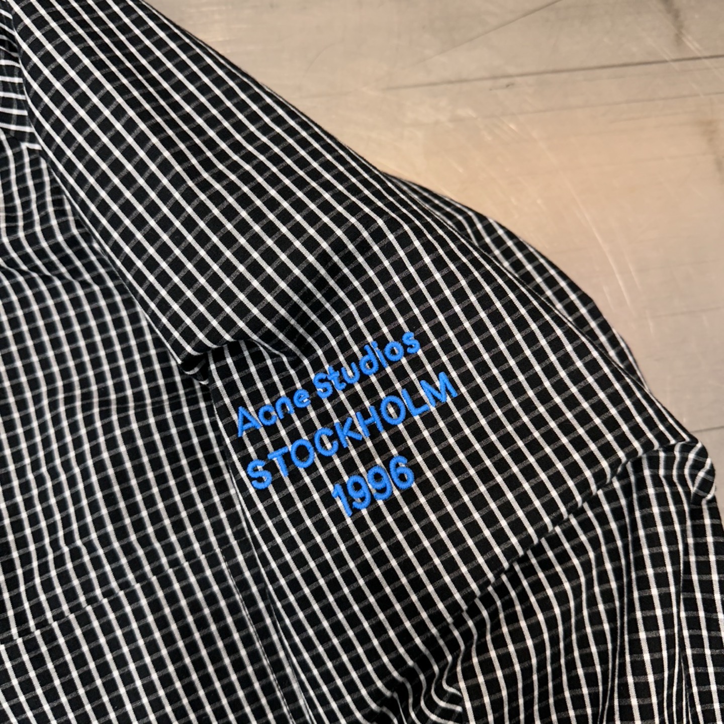 Acne ｜ 新款风衣外套，品牌经典刺绣标，双层款式结构设计，色织格纹面料，时尚休闲，尺码sml