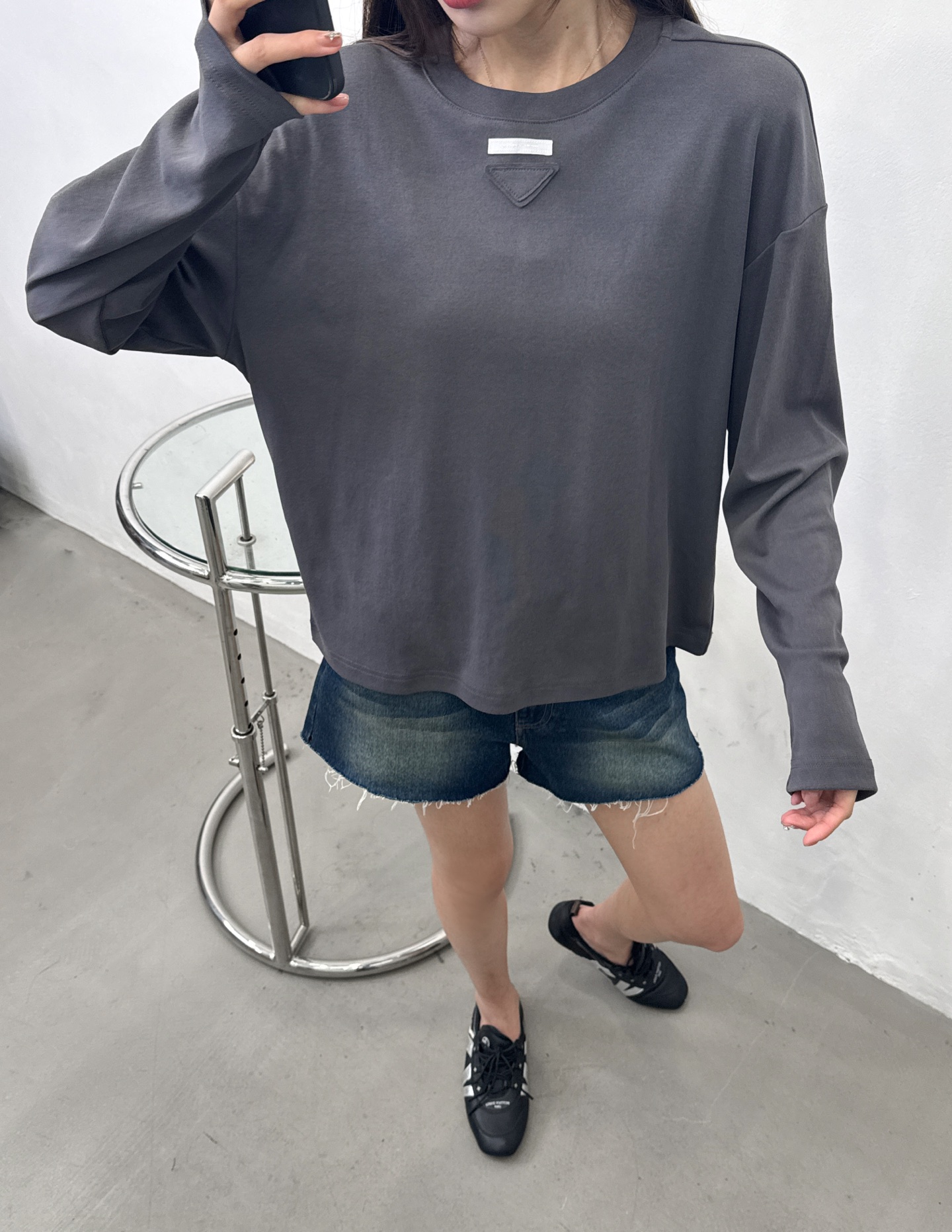 P家 ｜ 新款长袖打底，品牌经典刺绣标，进口强粘棉面料，休闲时尚，尺码sml