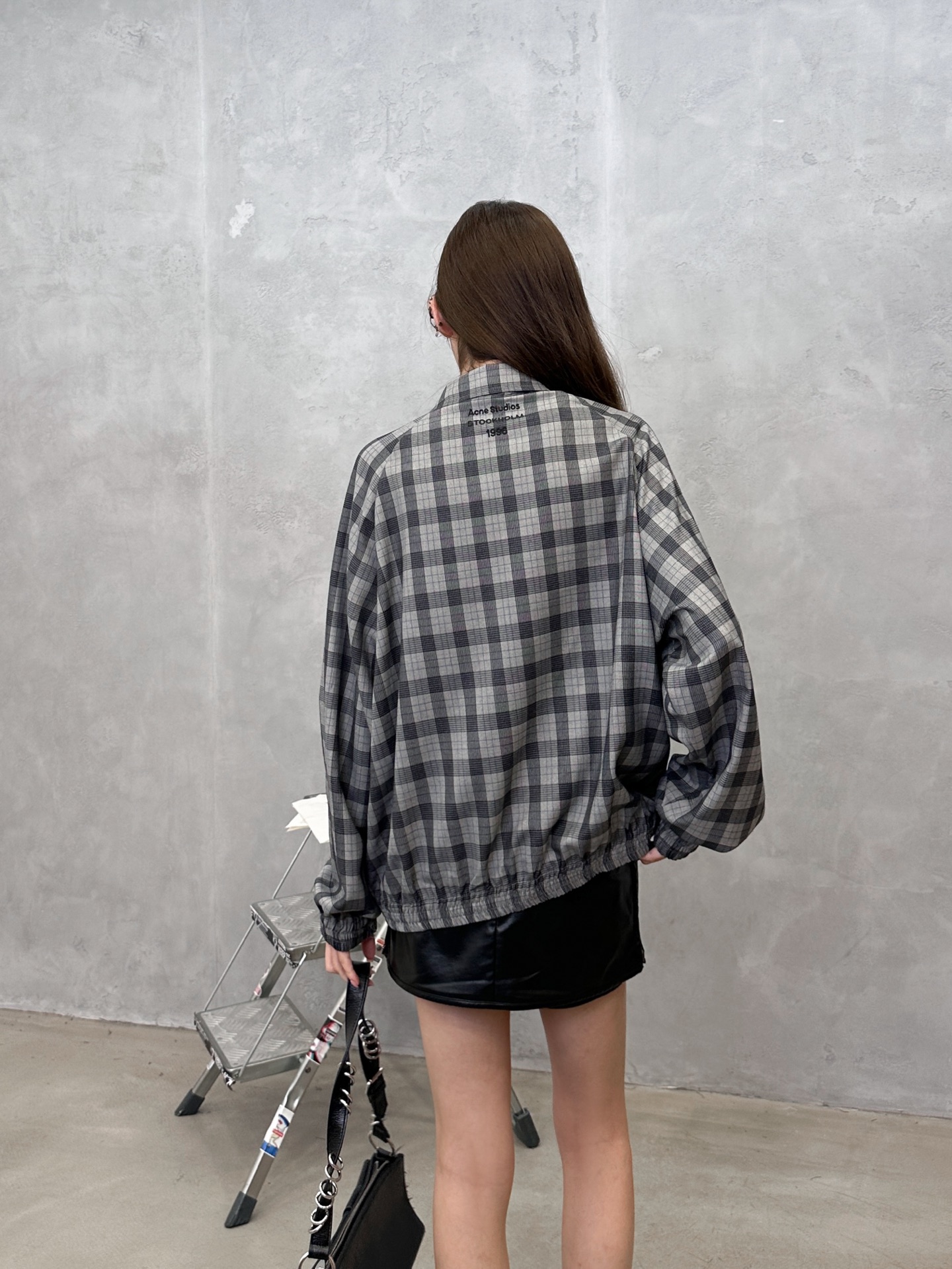 Acne ｜ 新款休闲防晒外套，品牌经典字母刺绣工艺，人棉混纺色织格纹面料，时尚休闲，尺码sml