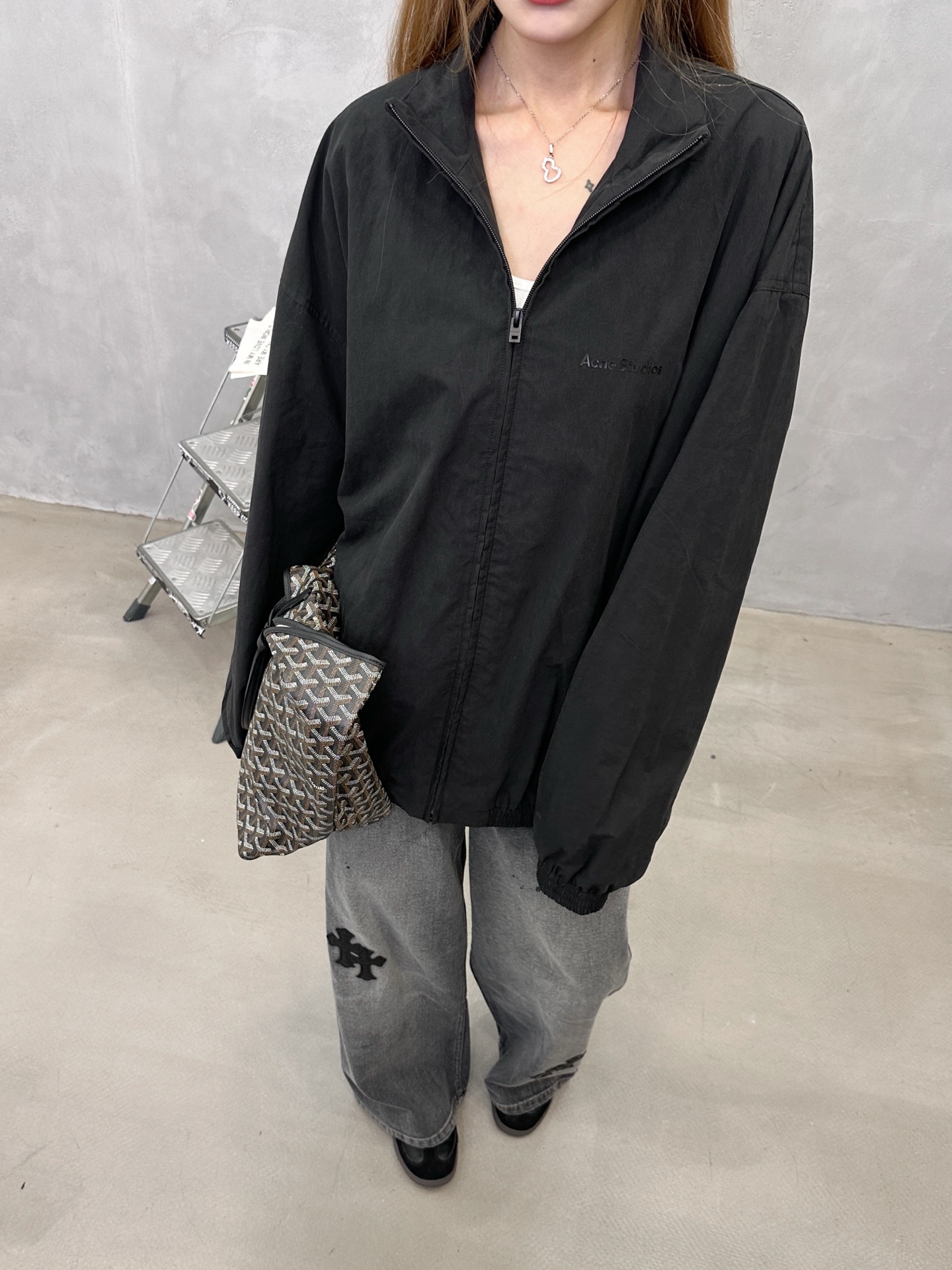Acne ｜ 新款风衣外套，成衣洗水加软工艺，前后立体胶印花工艺，双层款式结构，时尚休闲，尺码sml