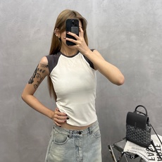 Acne | 新款无袖t,成衣洗水固色工艺,羊毛莫代尔混纺面料,插肩袖撞色款式设计,时尚休闲,尺码sml Acne | 新款无袖t,成衣洗水固色工艺,羊毛莫代尔混纺面料,插肩袖撞色款式设计,时尚休闲,尺码sml