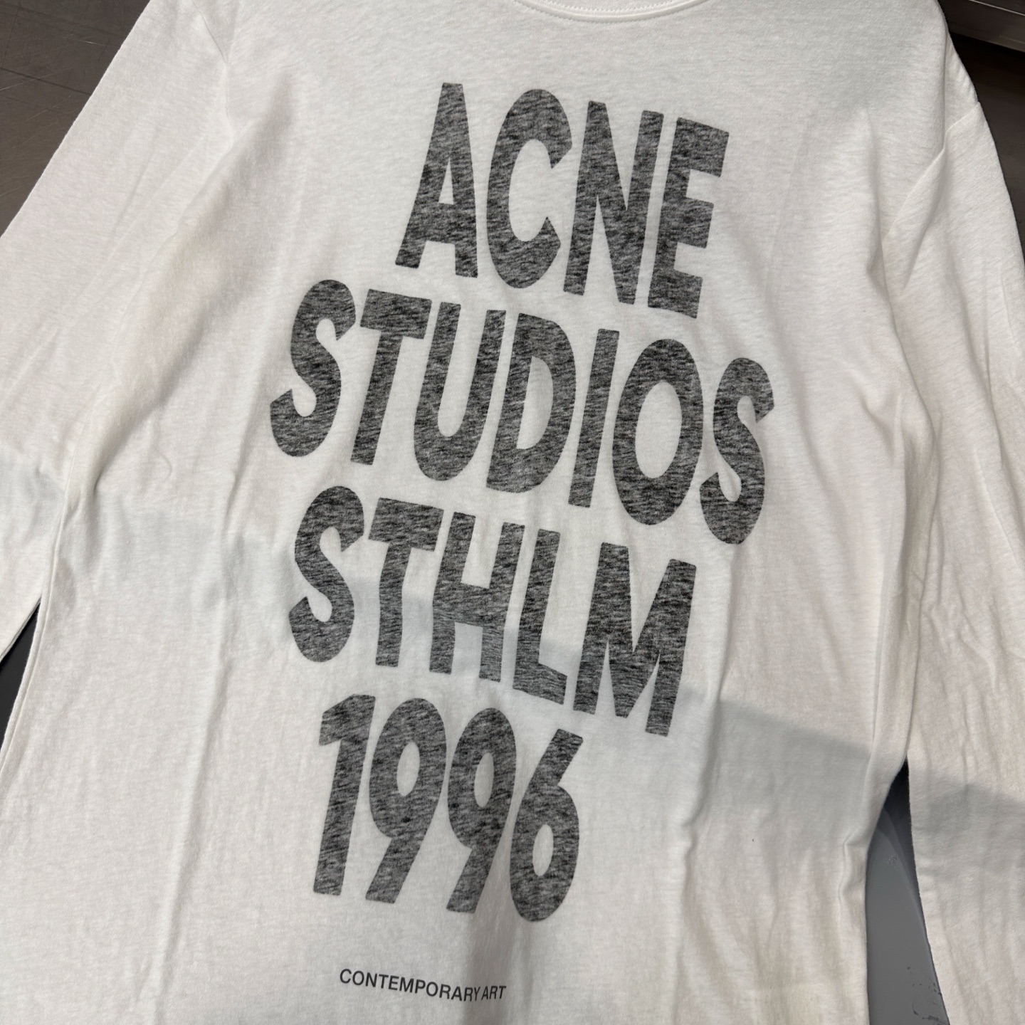 Acne ｜ 新款长袖打底，成衣洗水加正反拔印印花工艺，时尚休闲，尺码sml