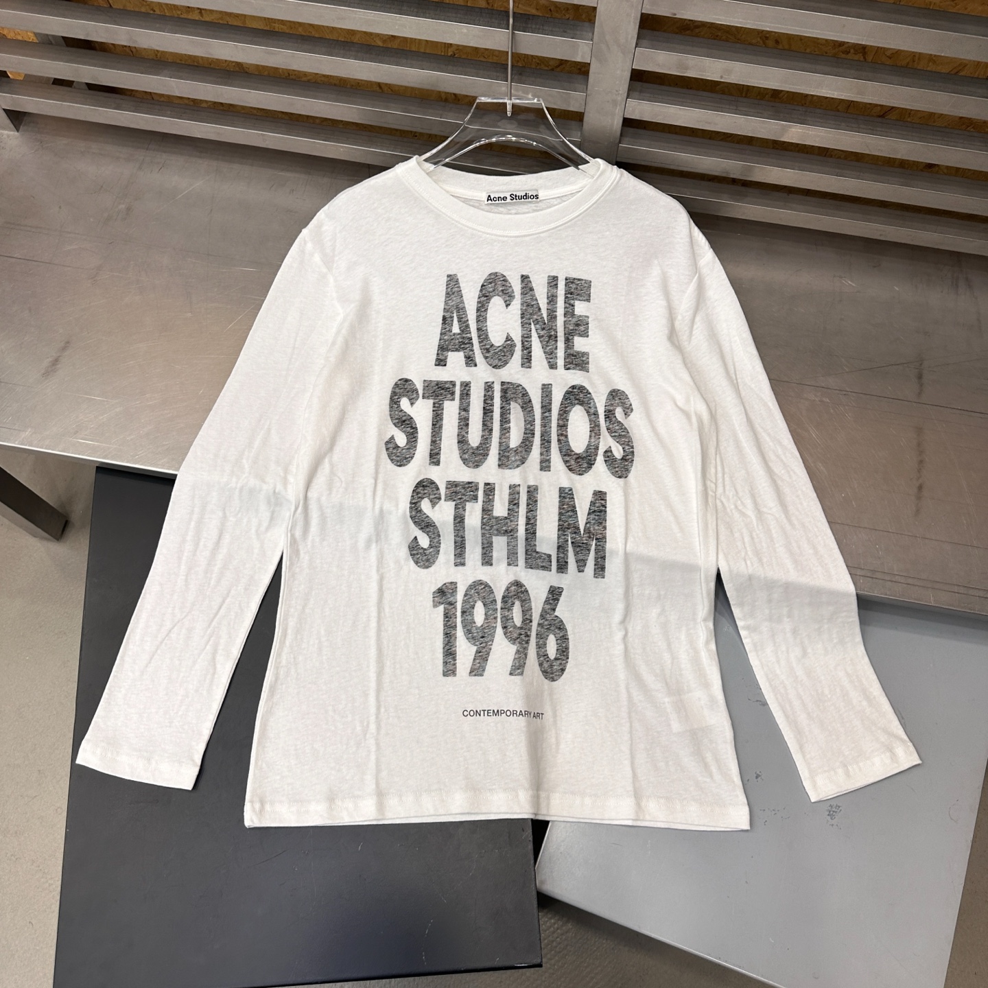 Acne ｜ 新款长袖打底，成衣洗水加正反拔印印花工艺，时尚休闲，尺码sml
