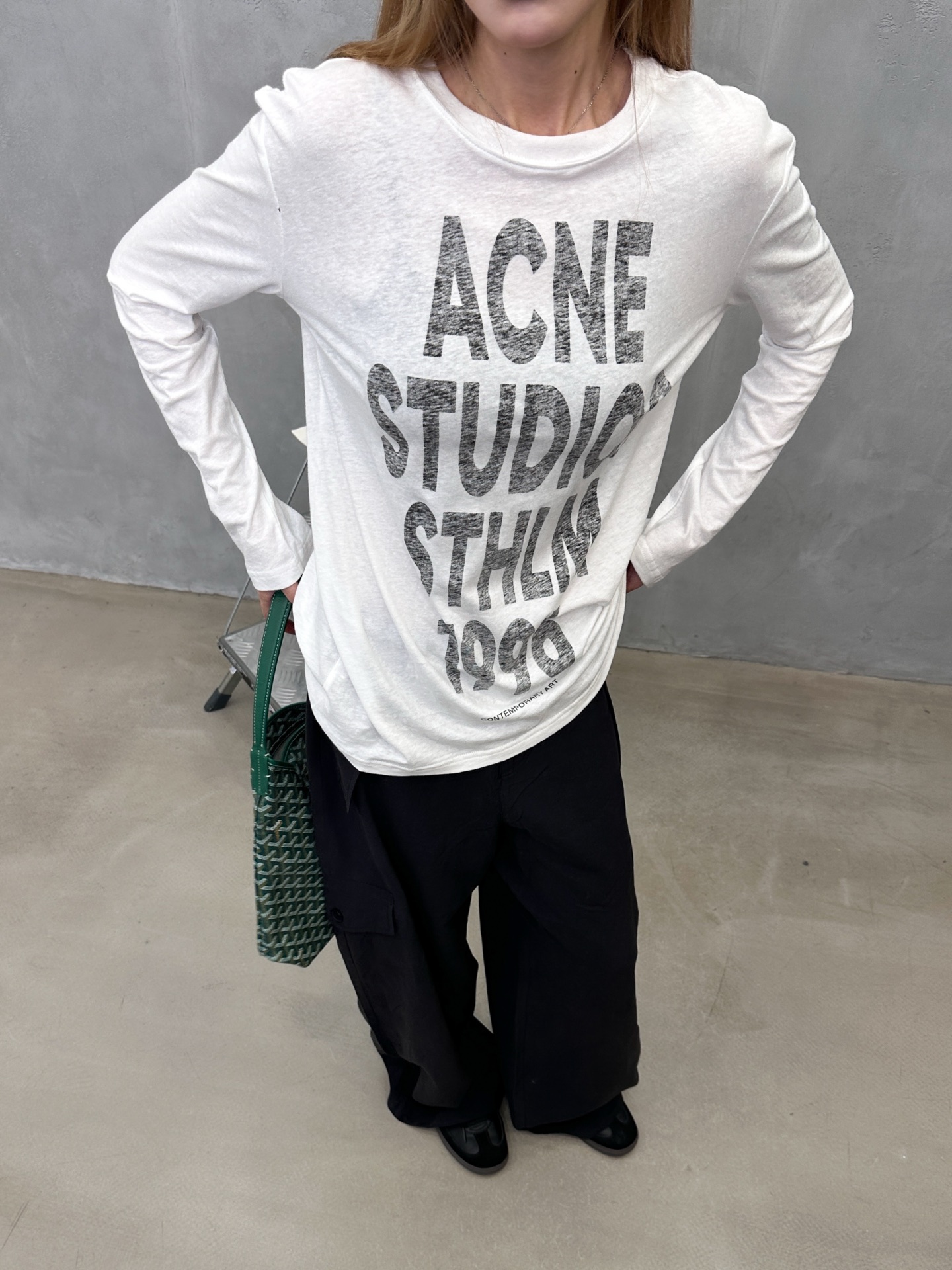 Acne ｜ 新款长袖打底，成衣洗水加正反拔印印花工艺，时尚休闲，尺码sml