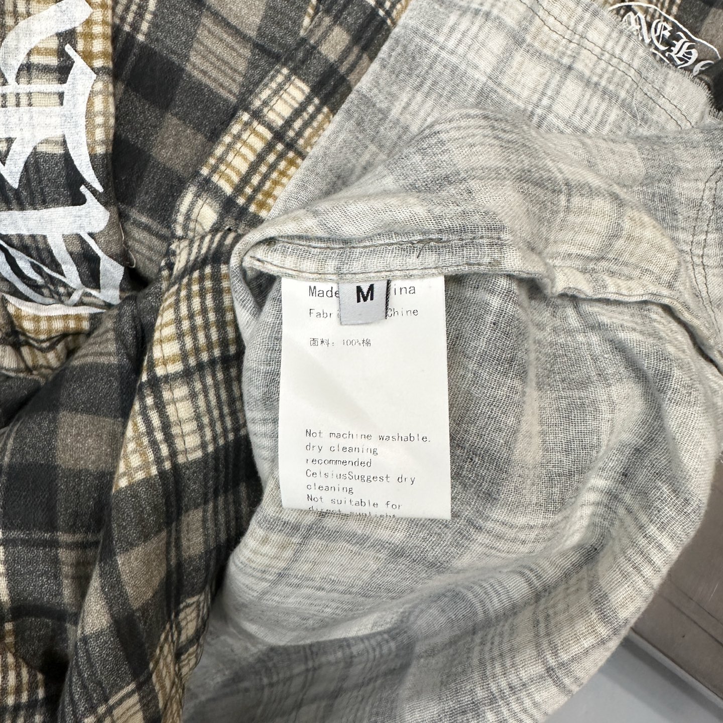 克罗心 ｜ 新款休闲衬衣，成衣洗水加多处印花工艺，色织格纹面料，时尚休闲，尺码sml