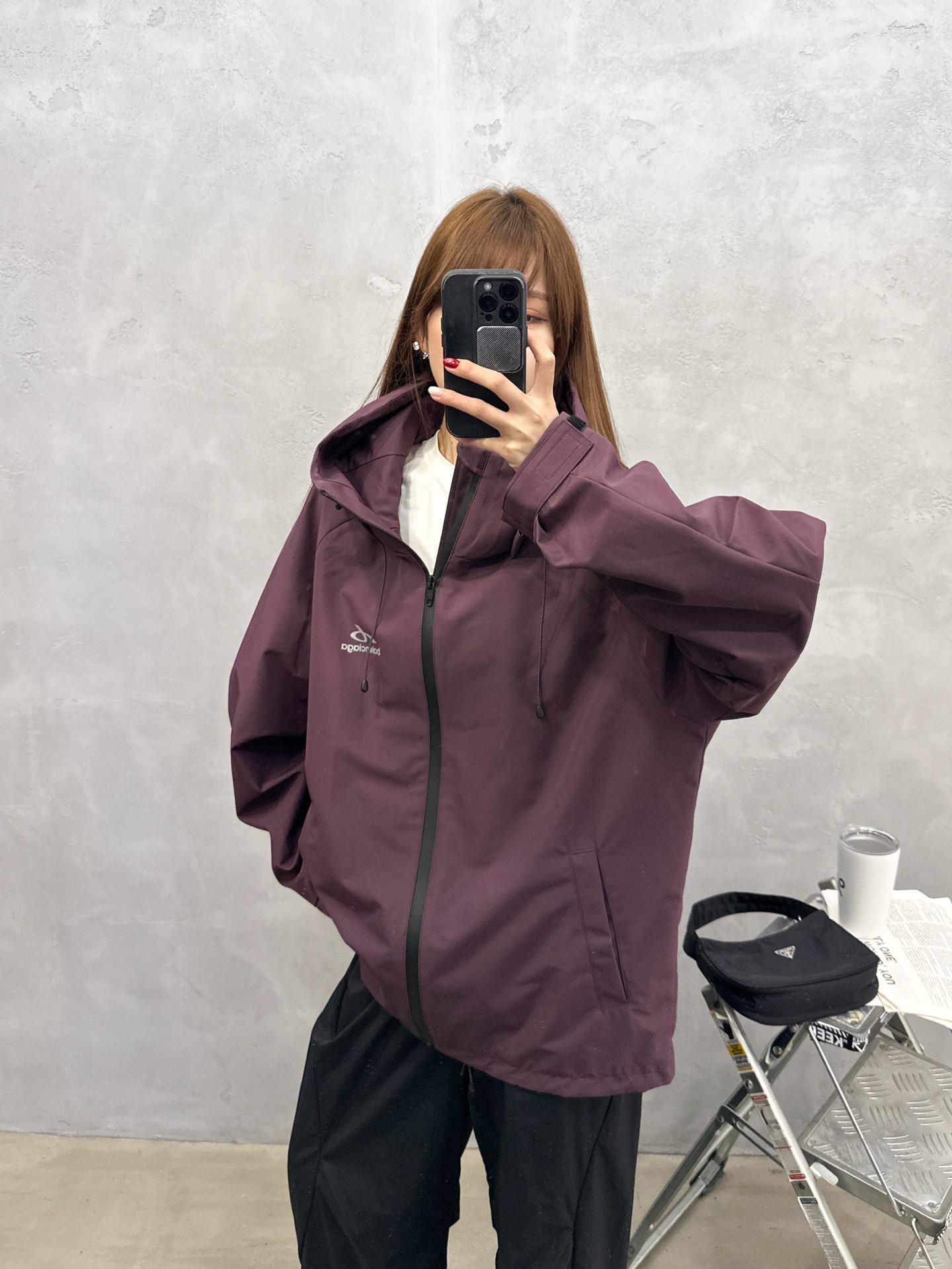 巴* ｜ 新款休闲风衣外套，前后品牌最新反光印花标，双层经典款式设计，时尚休闲，男女同款，尺码sml