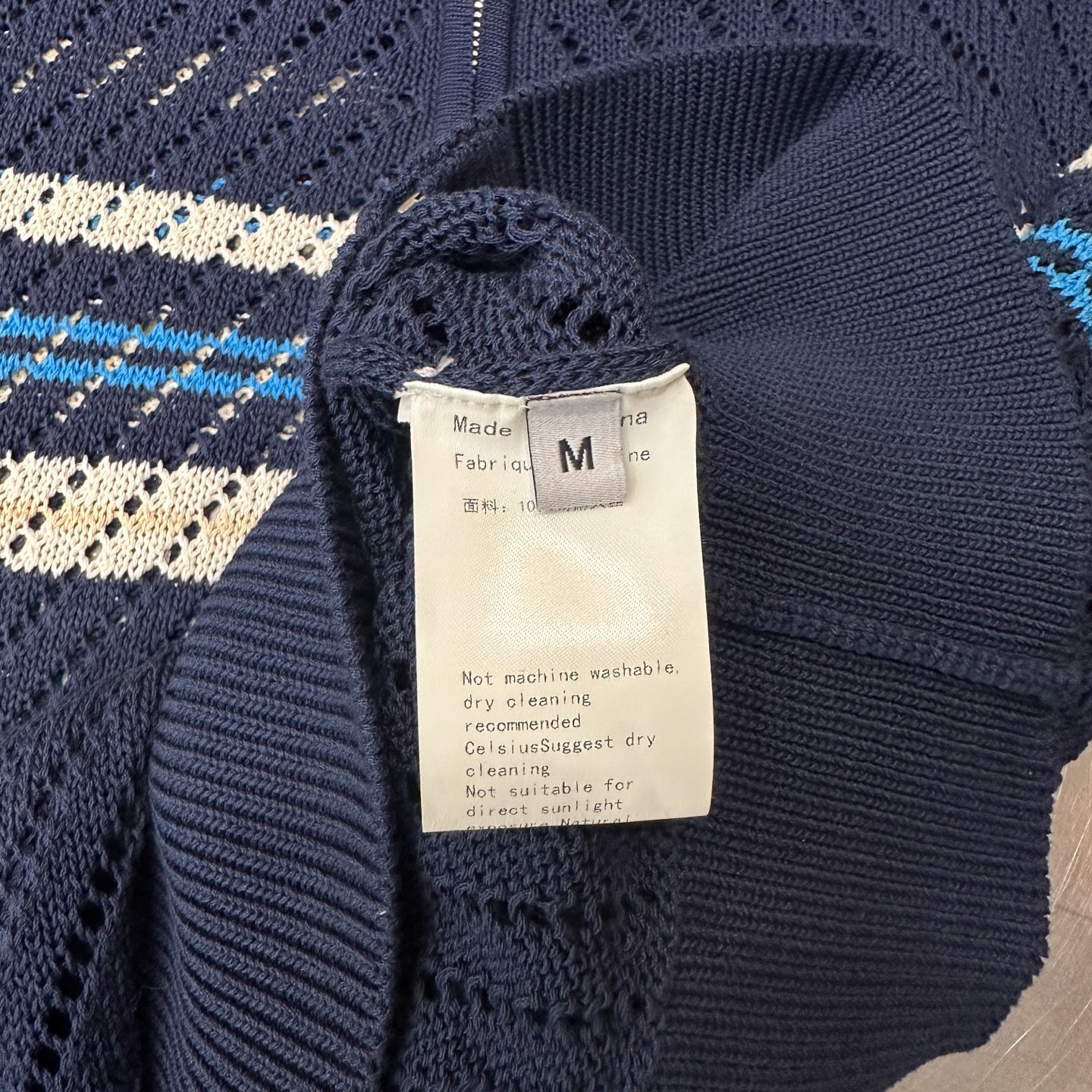 M** ｜ 新款毛织开衫，品牌经典刺绣标，色织图案毛织开衫，休闲时尚，尺码sml
