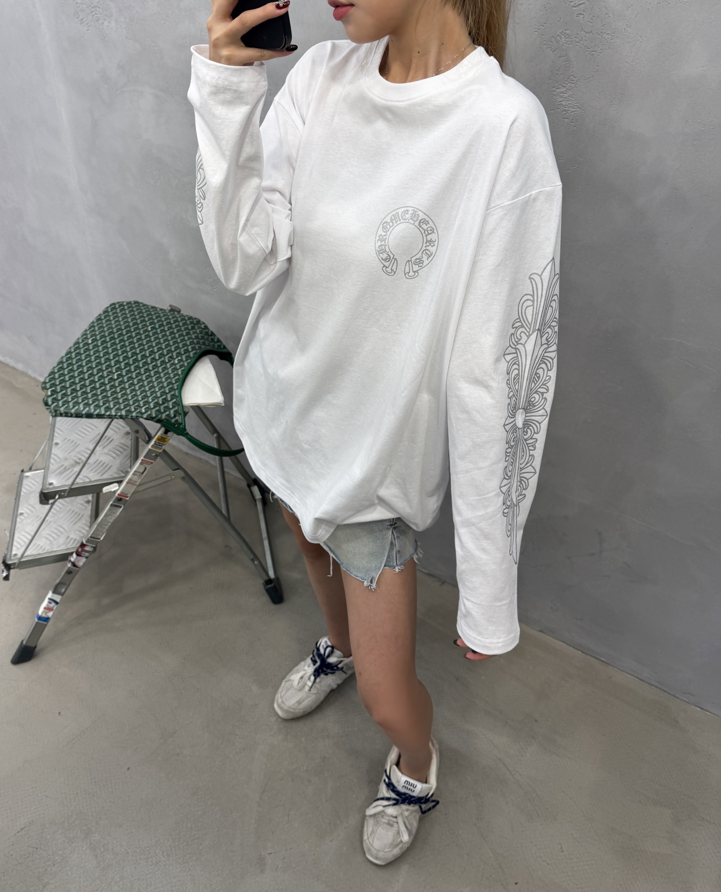 克** ｜ 新款长袖t，成衣洗水加5处印花工艺，时尚休闲，尺码sml