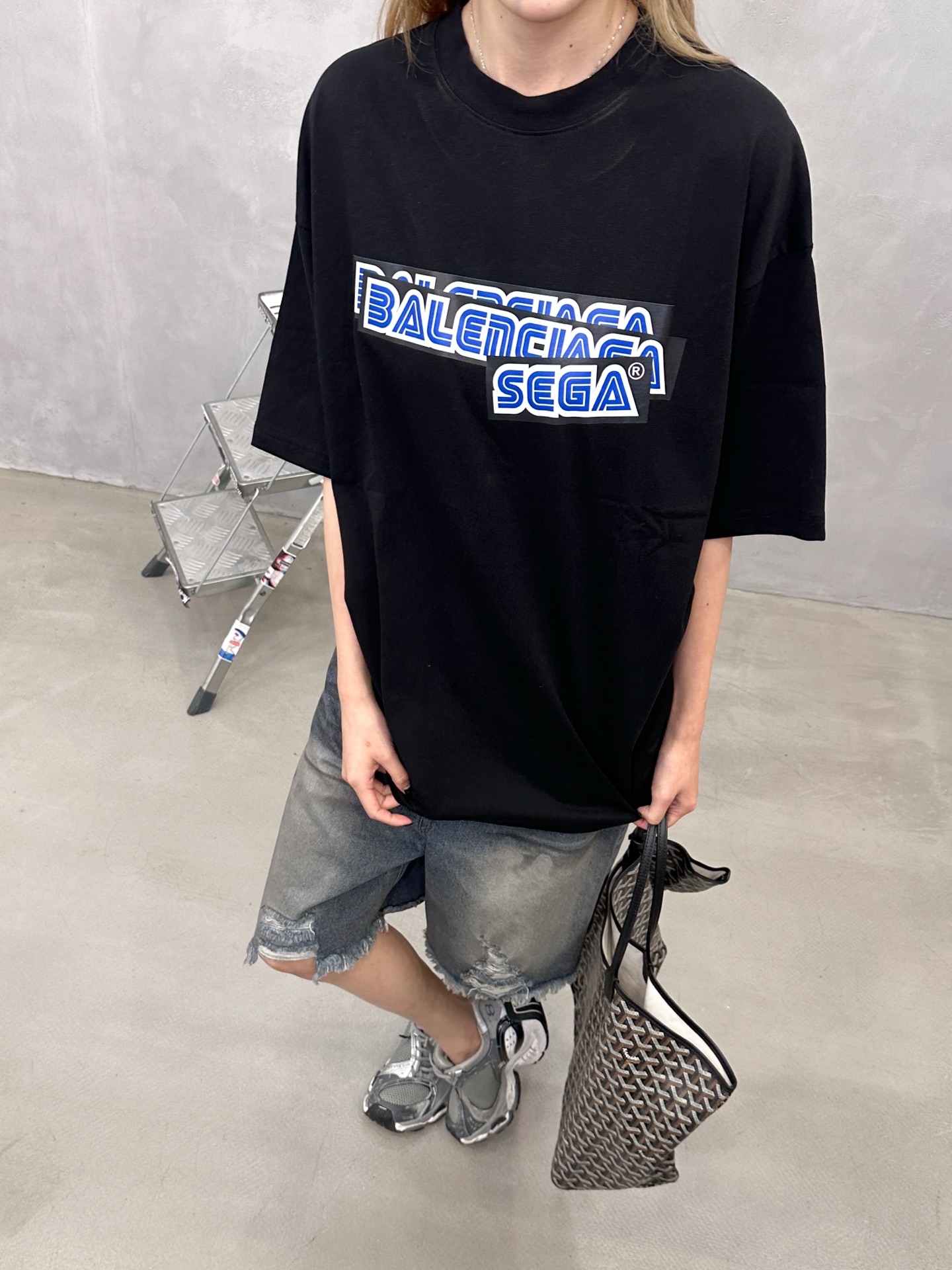 巴*  ｜  新款短袖t，成衣洗水加贴胶印花工艺，sega联名系列，休闲时尚，男女同款，尺码sml
