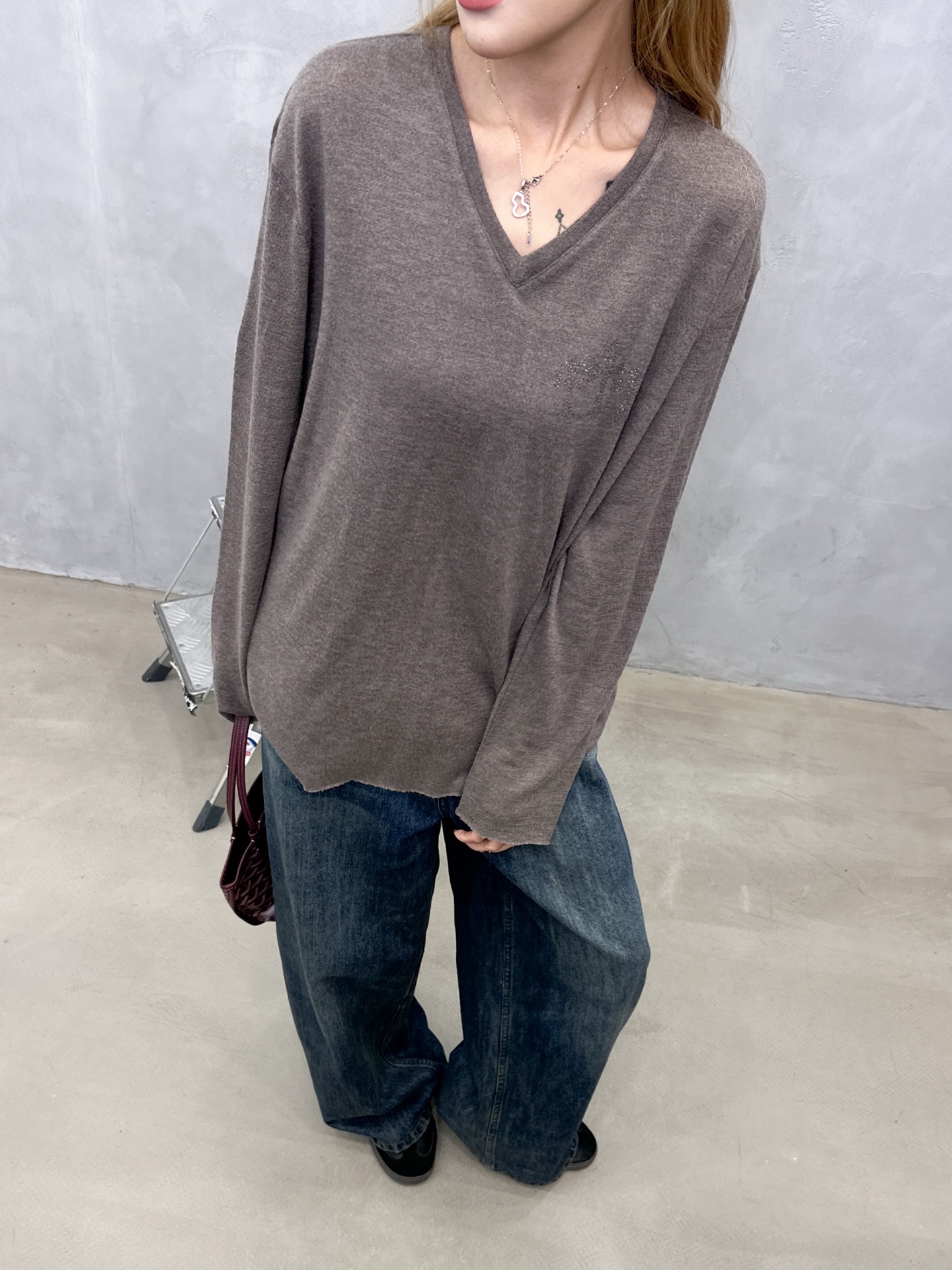 克罗** ｜  新款长袖打底，日本进口羊毛桑蚕丝混纺保暖面料，品牌经典前后烫钻工艺，休闲时尚，尺码sml
