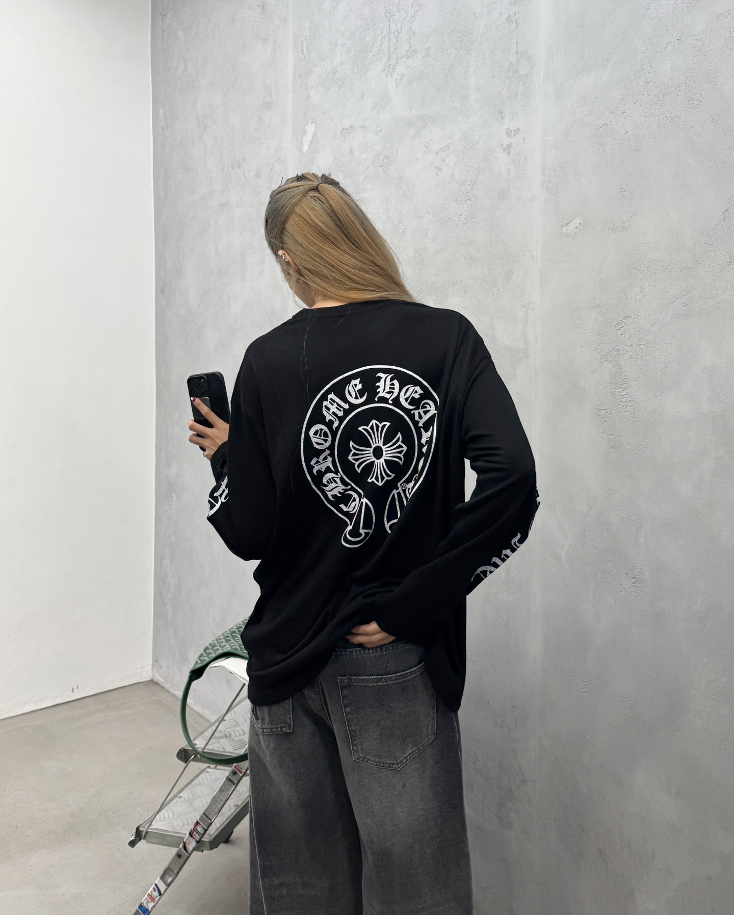 克罗*  ｜  新款长袖t，进口桑蚕丝羊毛面料，全身5处印花工艺，时尚休闲，尺码sml