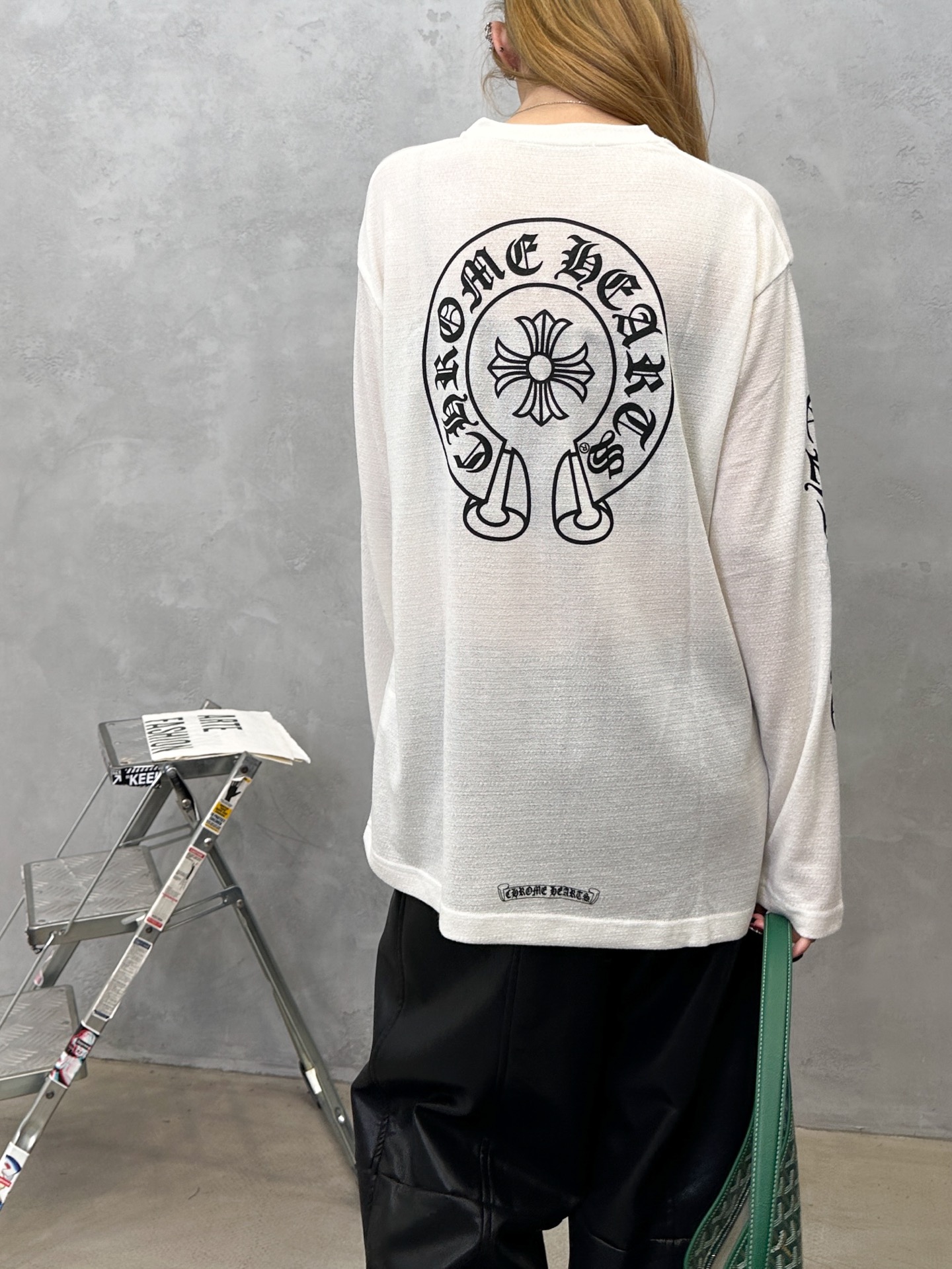 克罗*  ｜  新款长袖t，进口桑蚕丝羊毛面料，全身5处印花工艺，时尚休闲，尺码sml