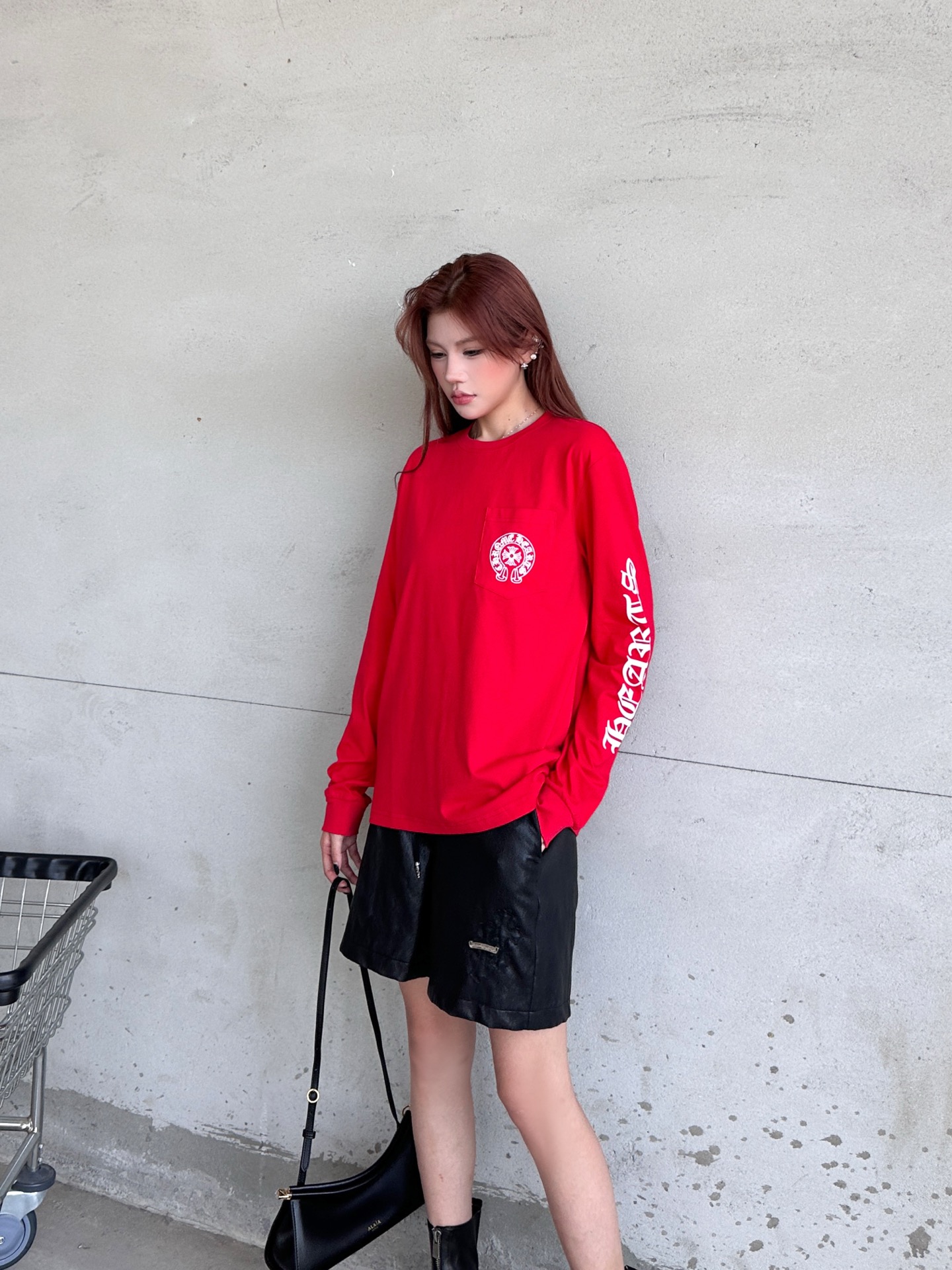 克罗*  ｜  新款长袖t，成衣洗水加5处印花工艺，时尚休闲，男女同款，尺码sml