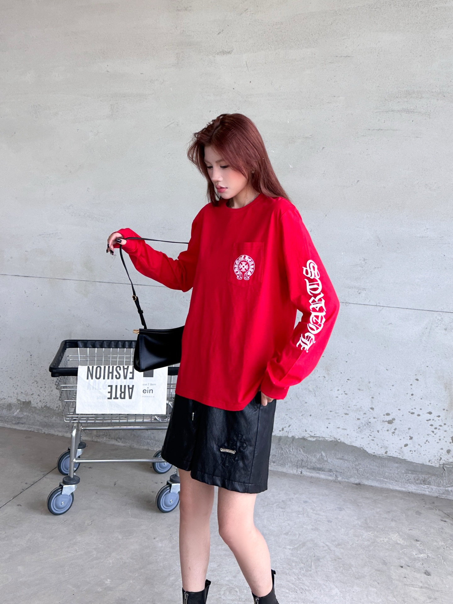 克罗*  ｜  新款长袖t，成衣洗水加5处印花工艺，时尚休闲，男女同款，尺码sml