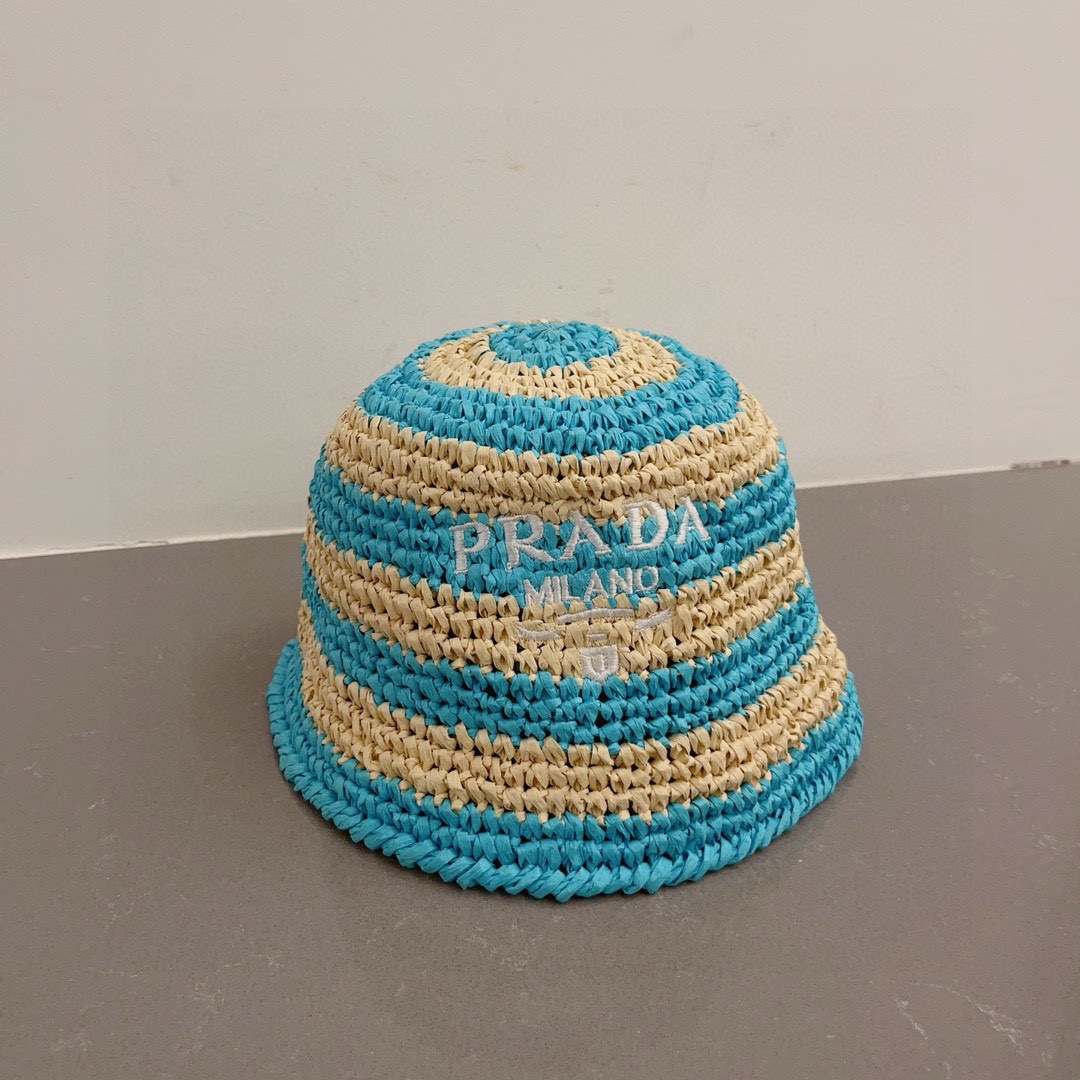 NO:195505,PRADA Prada straw hat, fisherman hat, hand-knitted, official new style, embroidery logo Run 6 color hat Fisherman hat Baseball hat Knit hat, hat, prada, prada, espadrilles, hats19860909PRADA普拉达草帽,渔夫帽,手工编织,官方新款,刺绣logo 跑量6个色帽子渔夫帽棒球帽针织帽,帽子,prada,prada,espadrilles,hats,hat