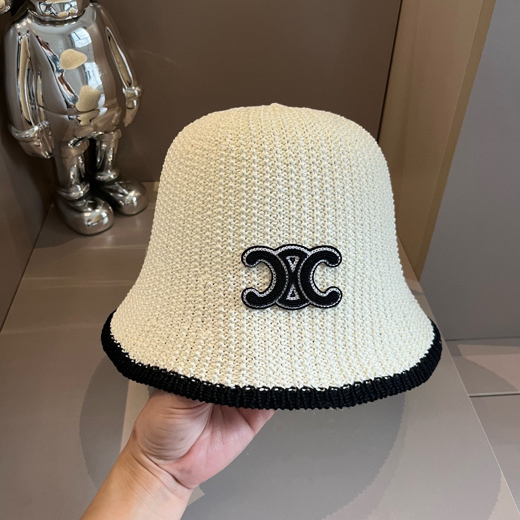 ¥ Celine nuevo sombrero de mano. Sombrero de pescador de punto, sombreros, sombreros de pescador, gorras de béisbol, go…